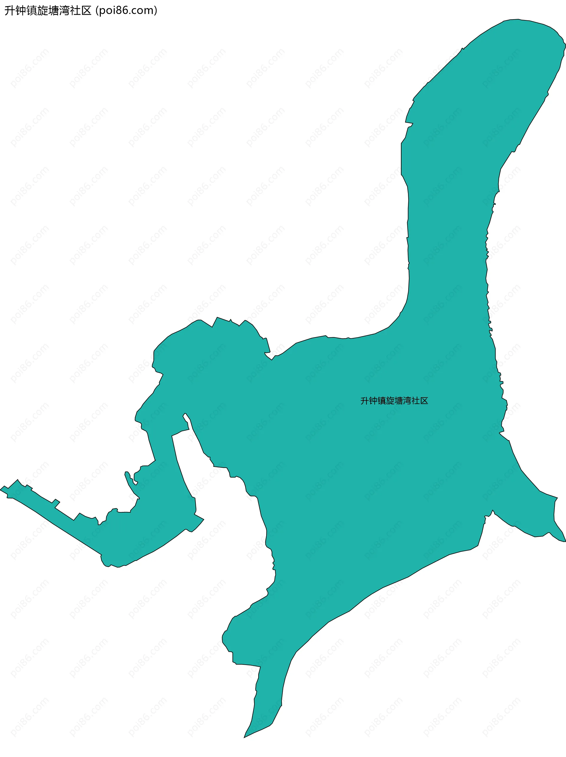 升钟镇旋塘湾社区边界地图