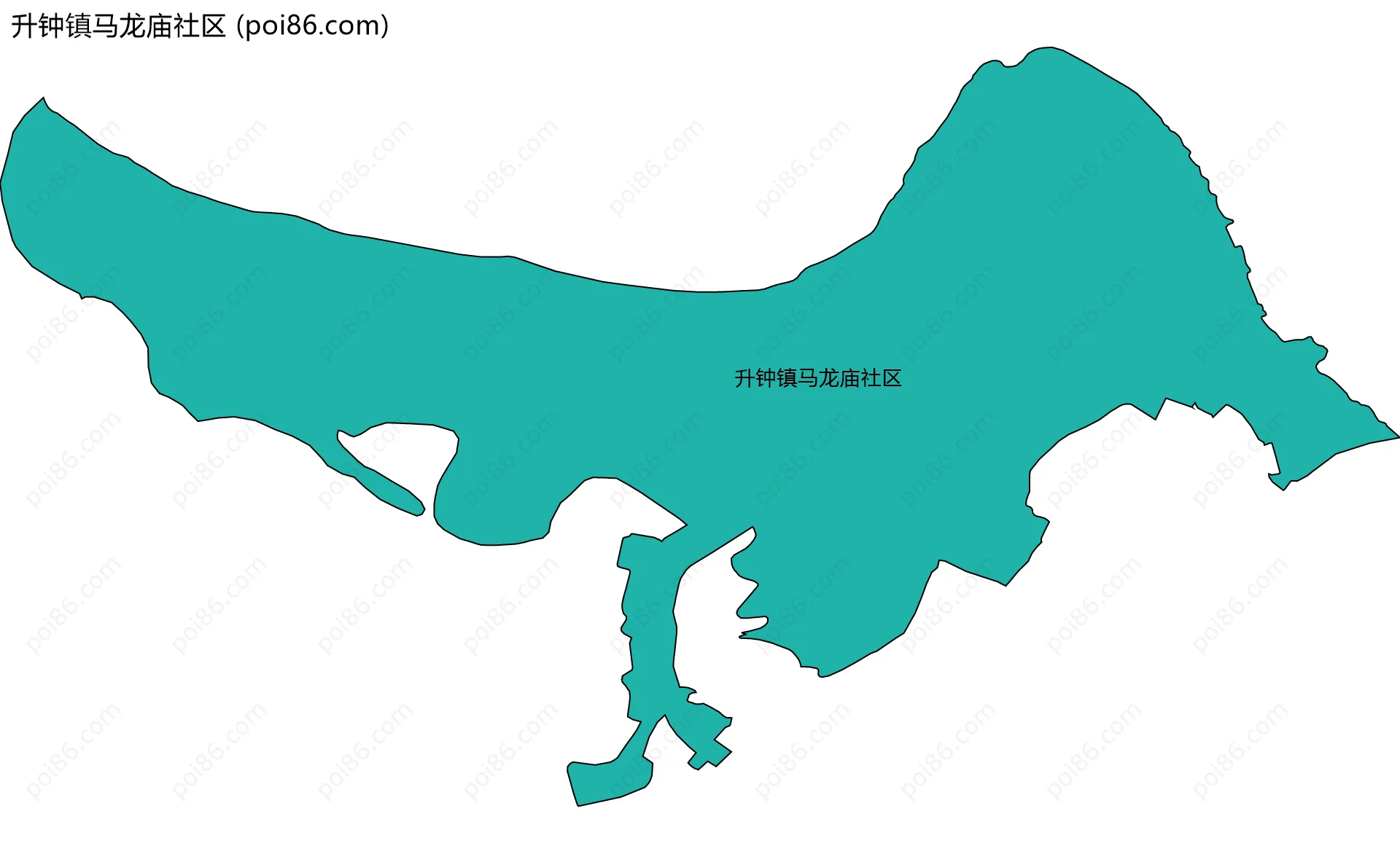 升钟镇马龙庙社区边界地图