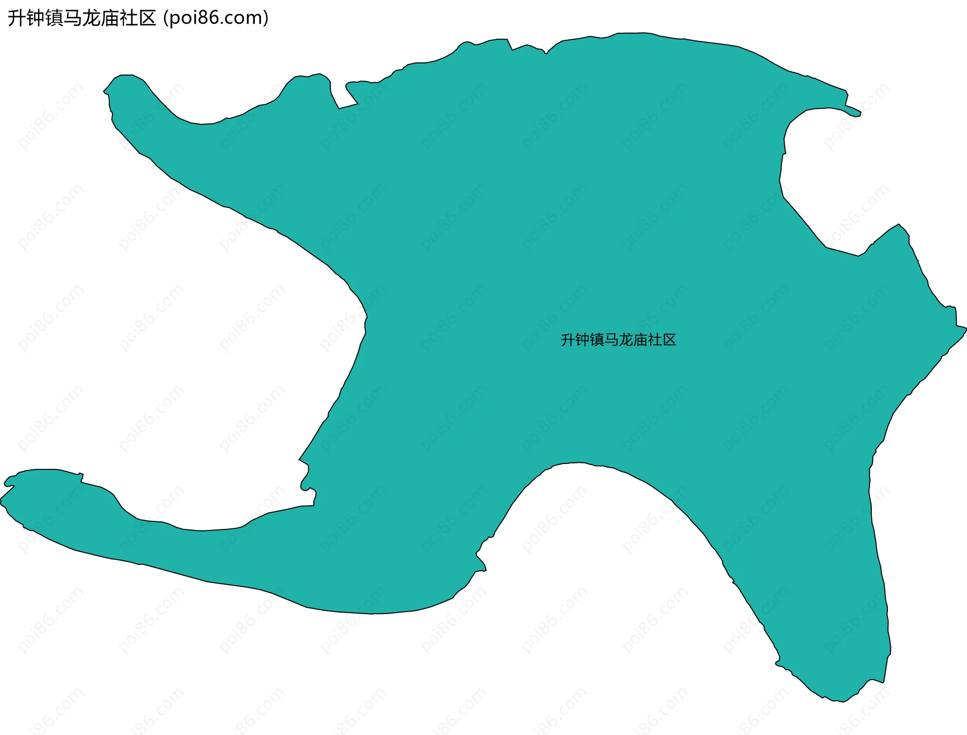 升钟镇马龙庙社区边界地图