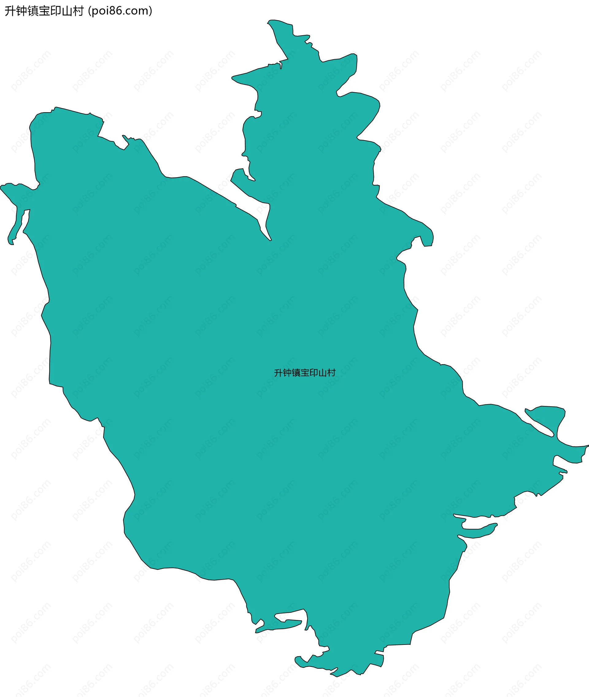 升钟镇宝印山村边界地图