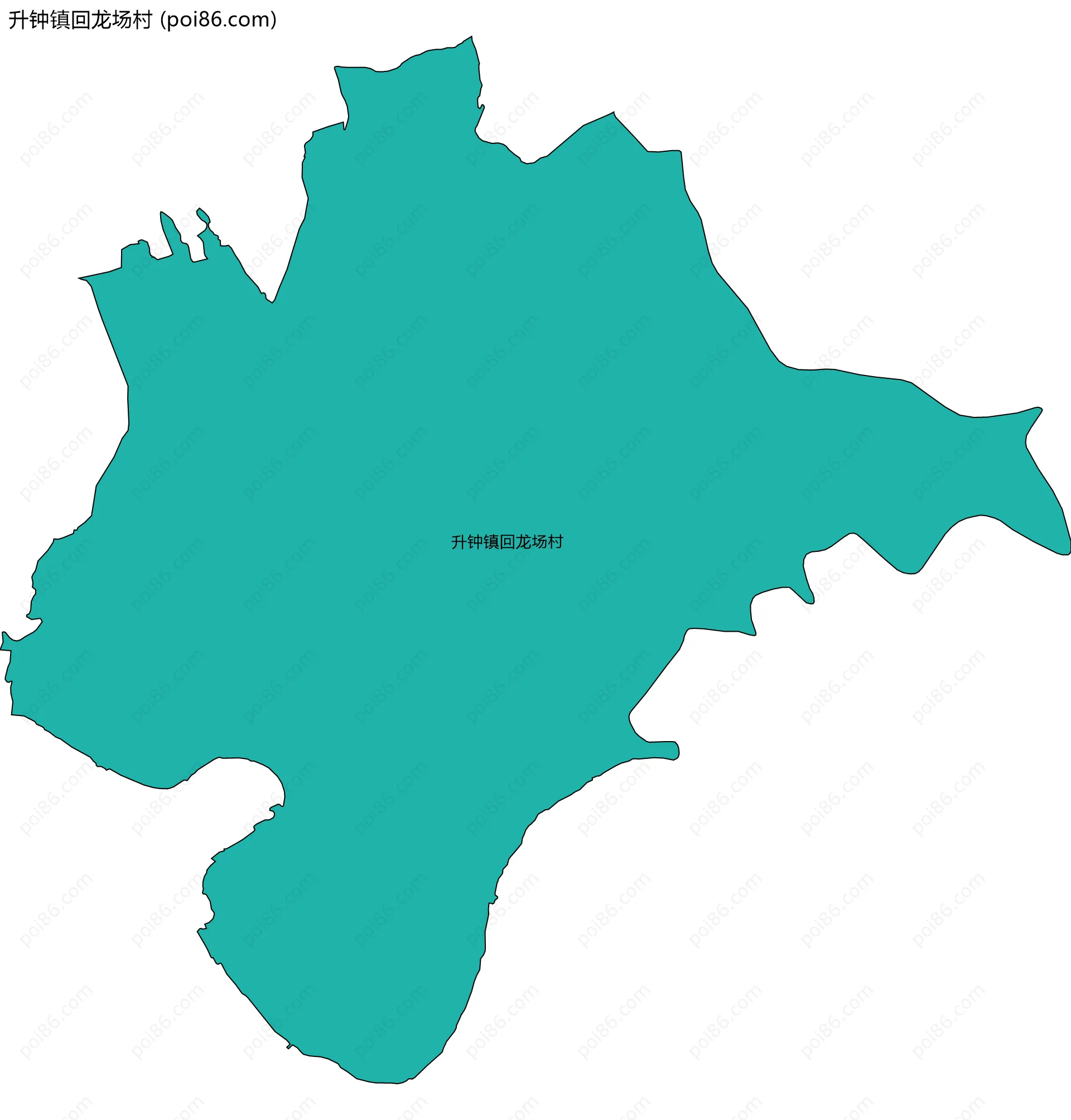 升钟镇回龙场村边界地图