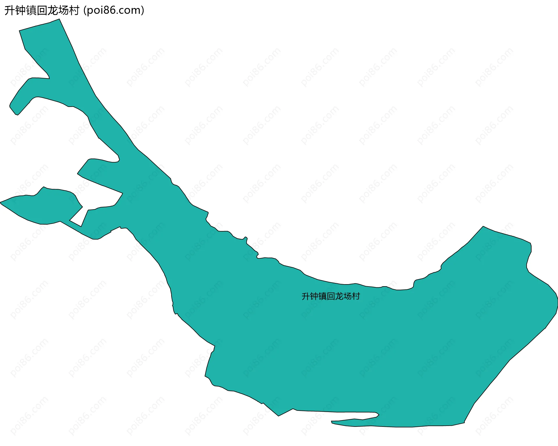 升钟镇回龙场村边界地图