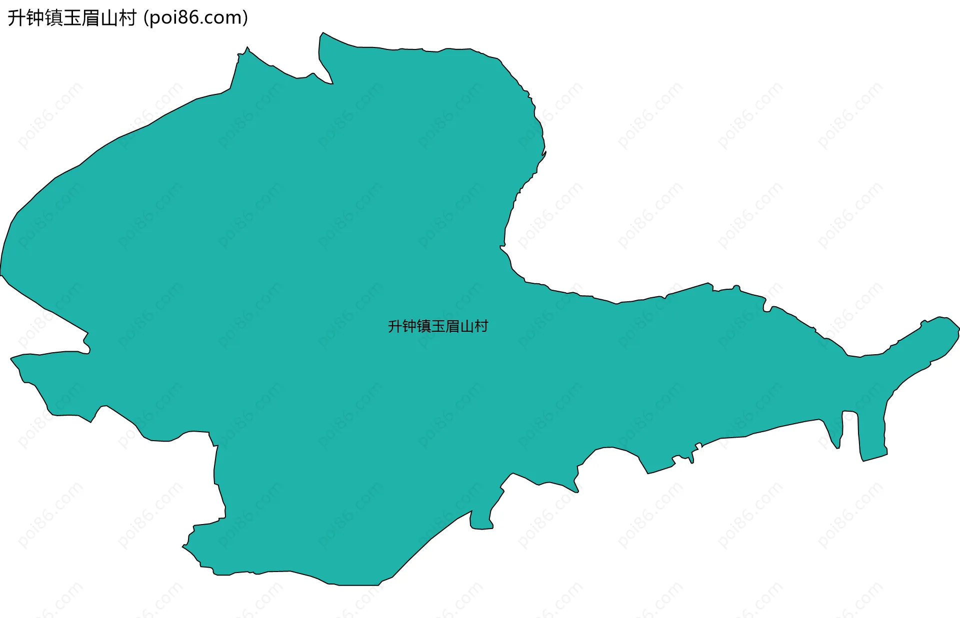 升钟镇玉眉山村边界地图