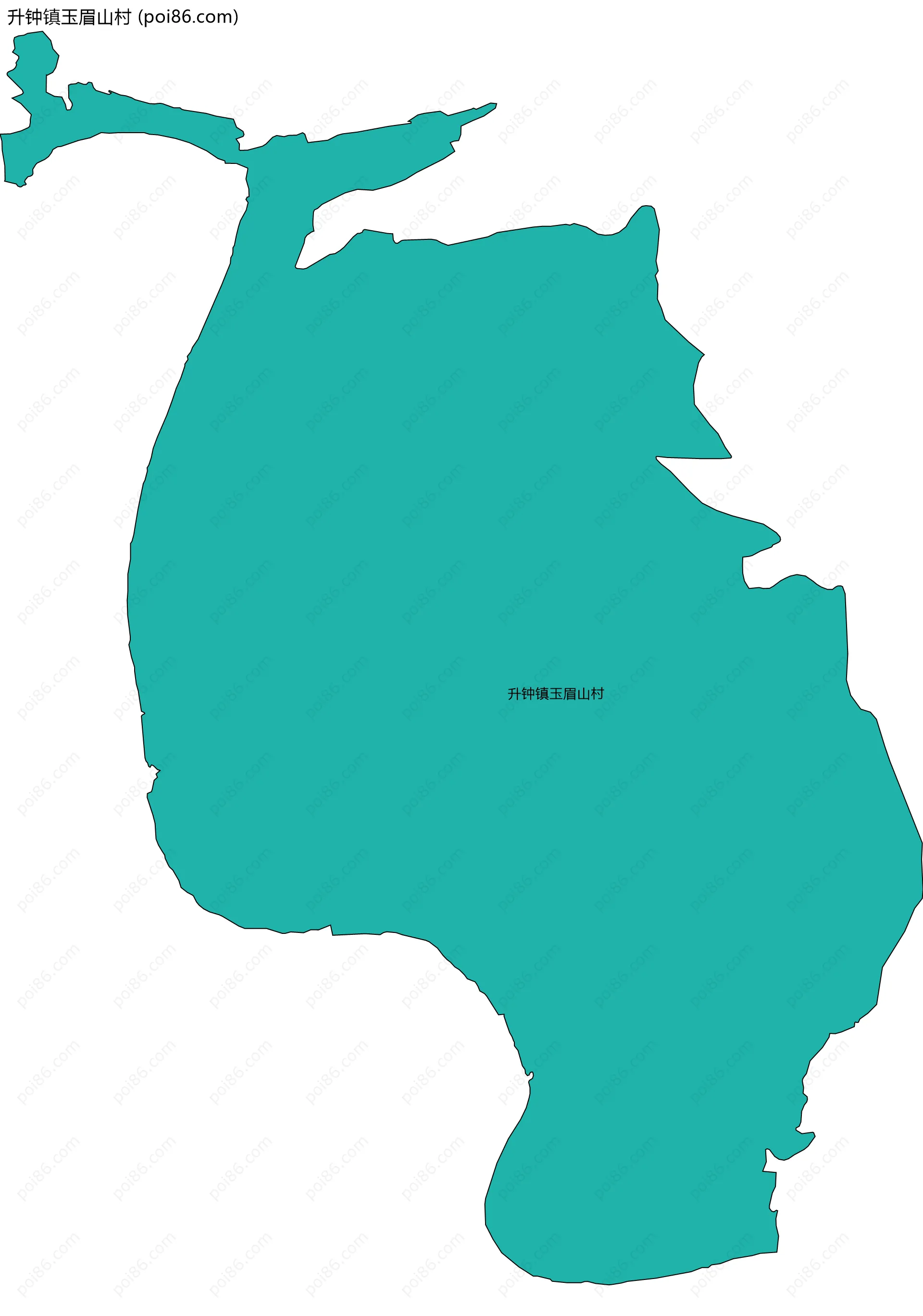 升钟镇玉眉山村边界地图