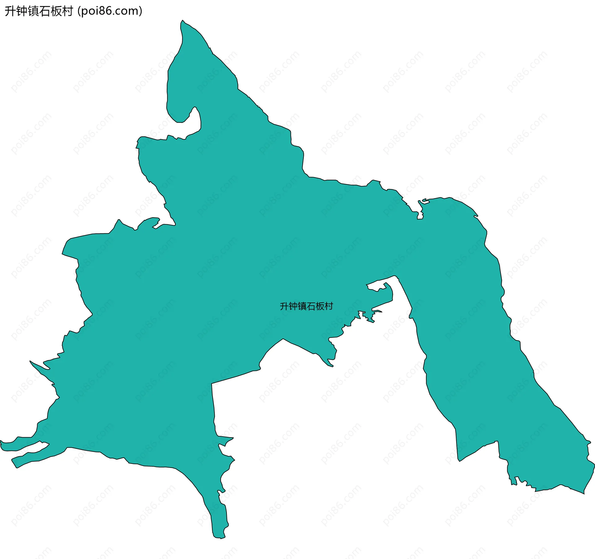 升钟镇石板村边界地图