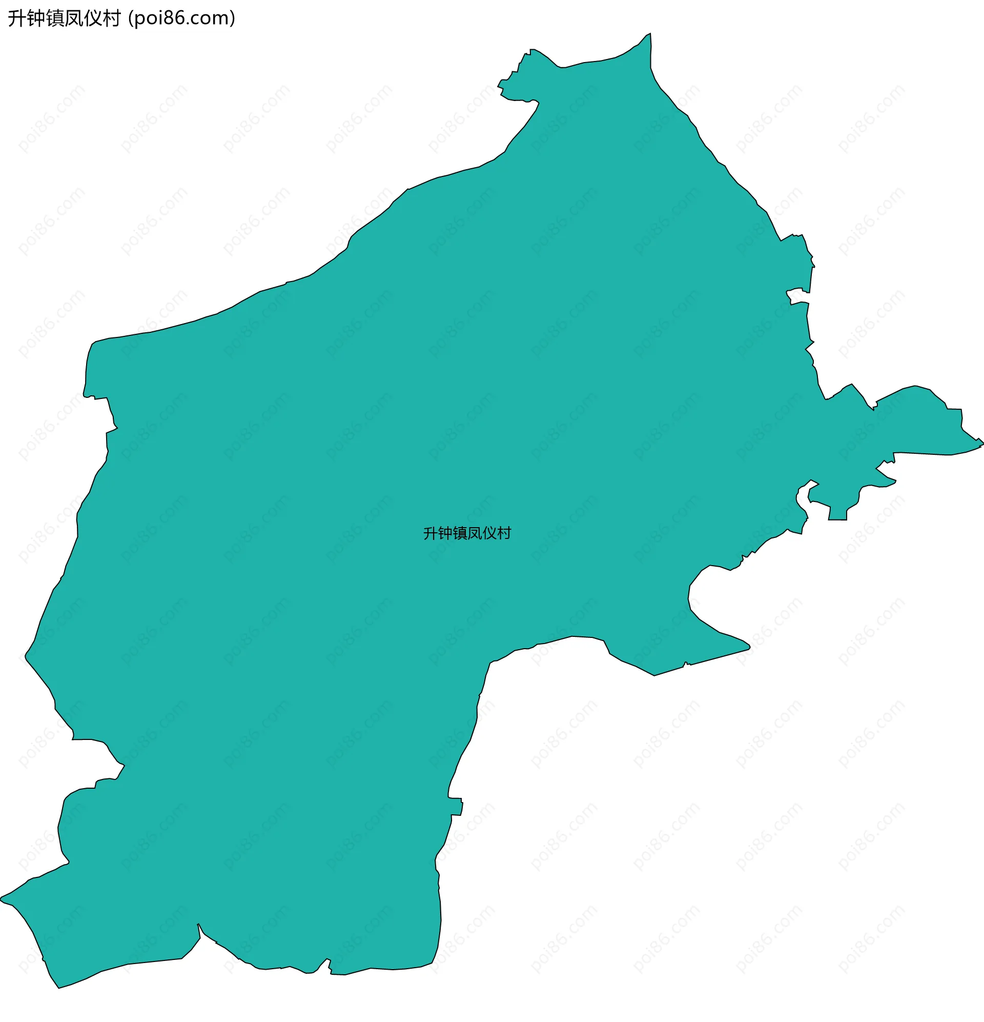 升钟镇凤仪村边界地图