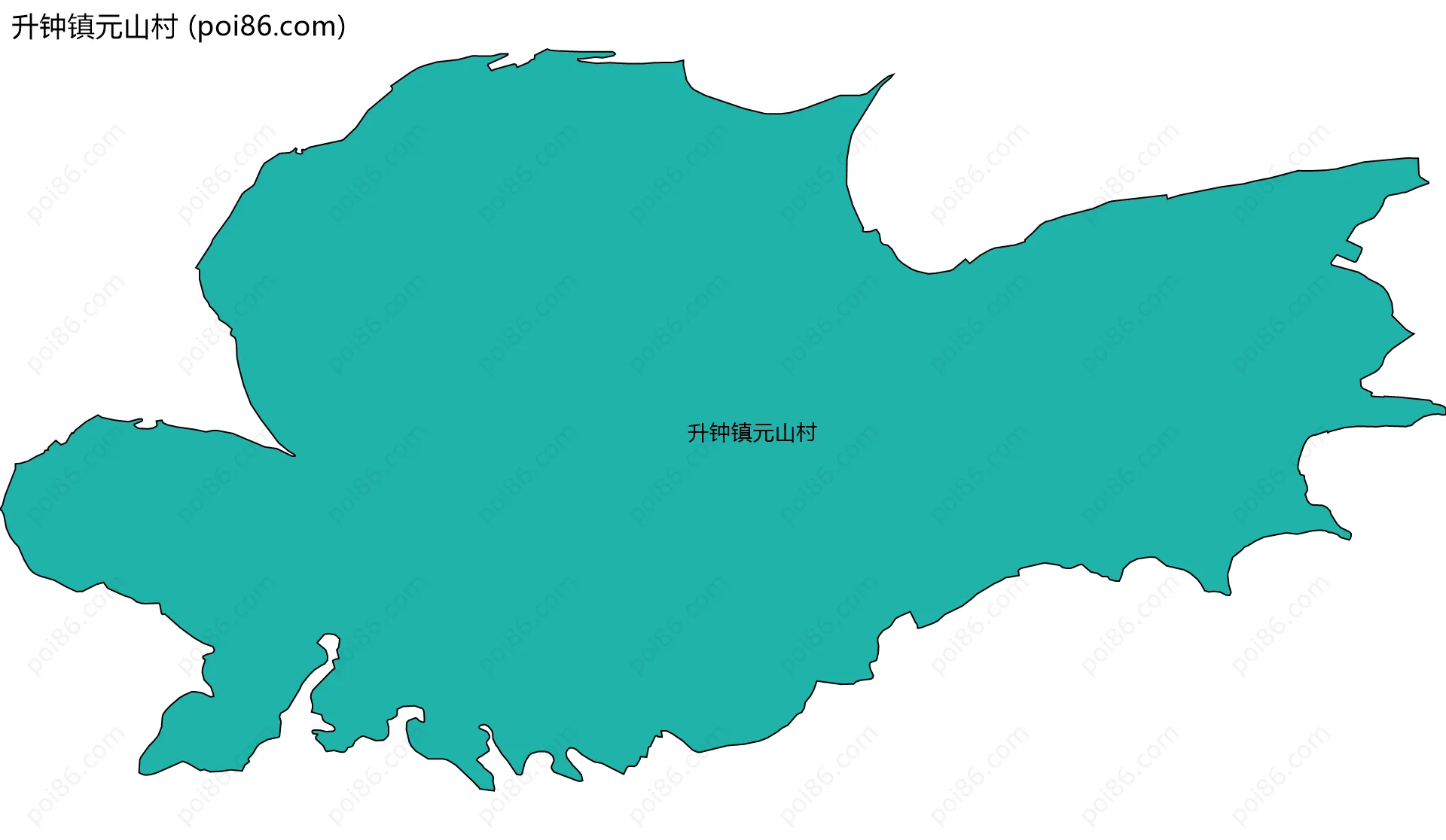 升钟镇元山村边界地图