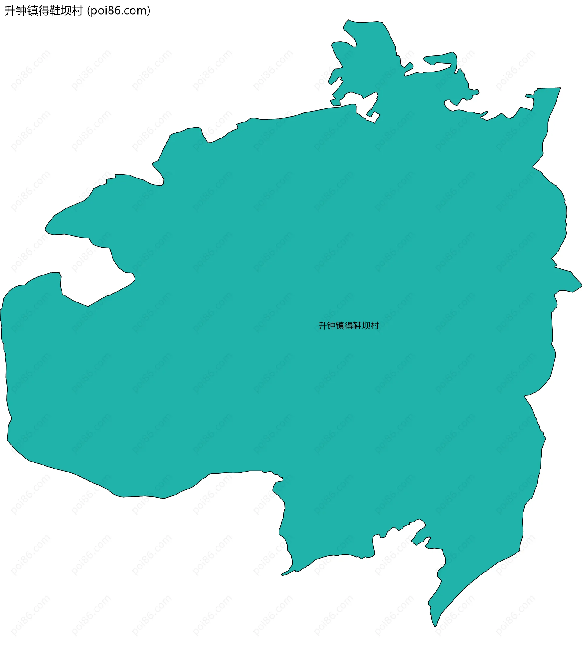 升钟镇得鞋坝村边界地图