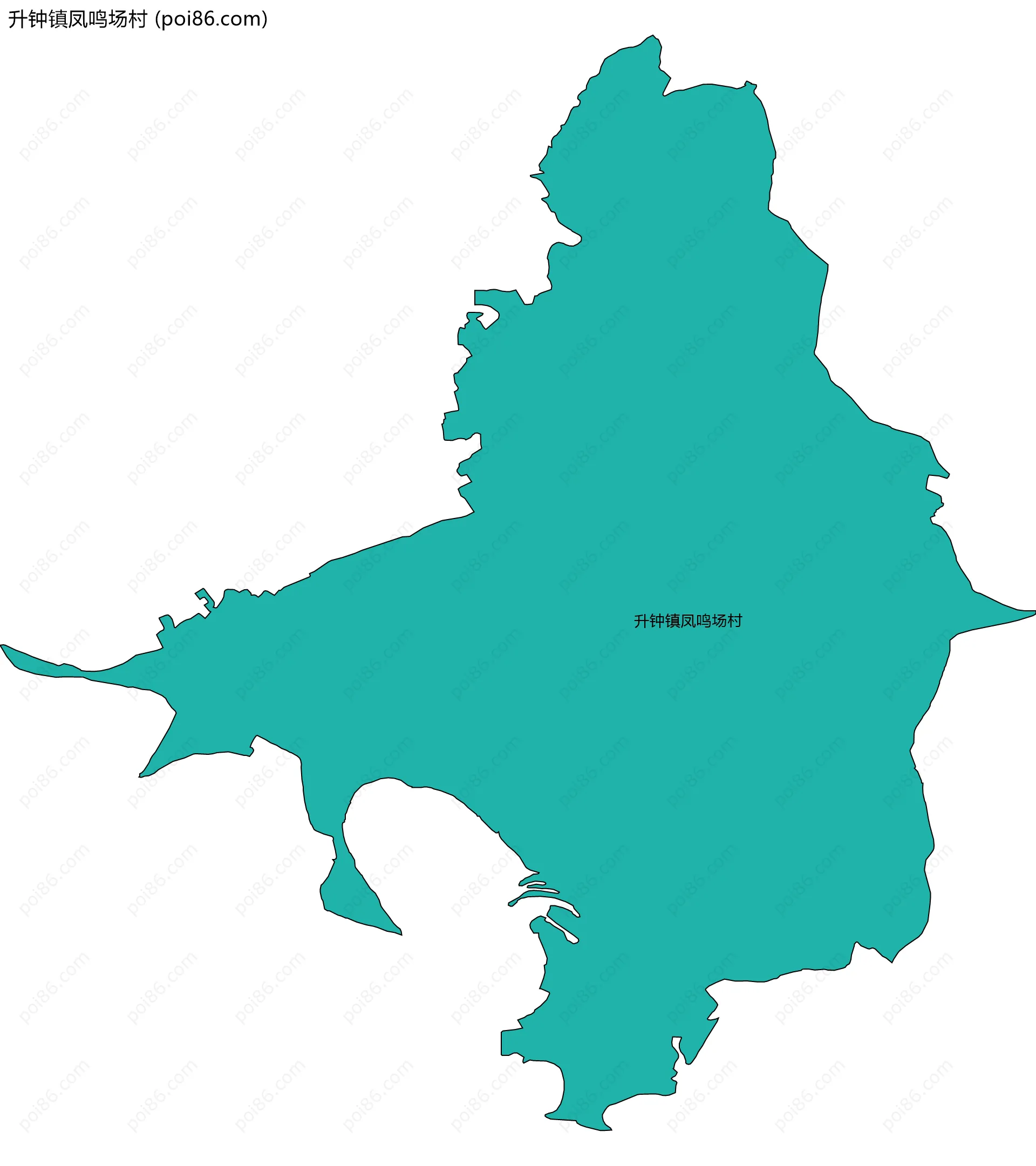 升钟镇凤鸣场村边界地图