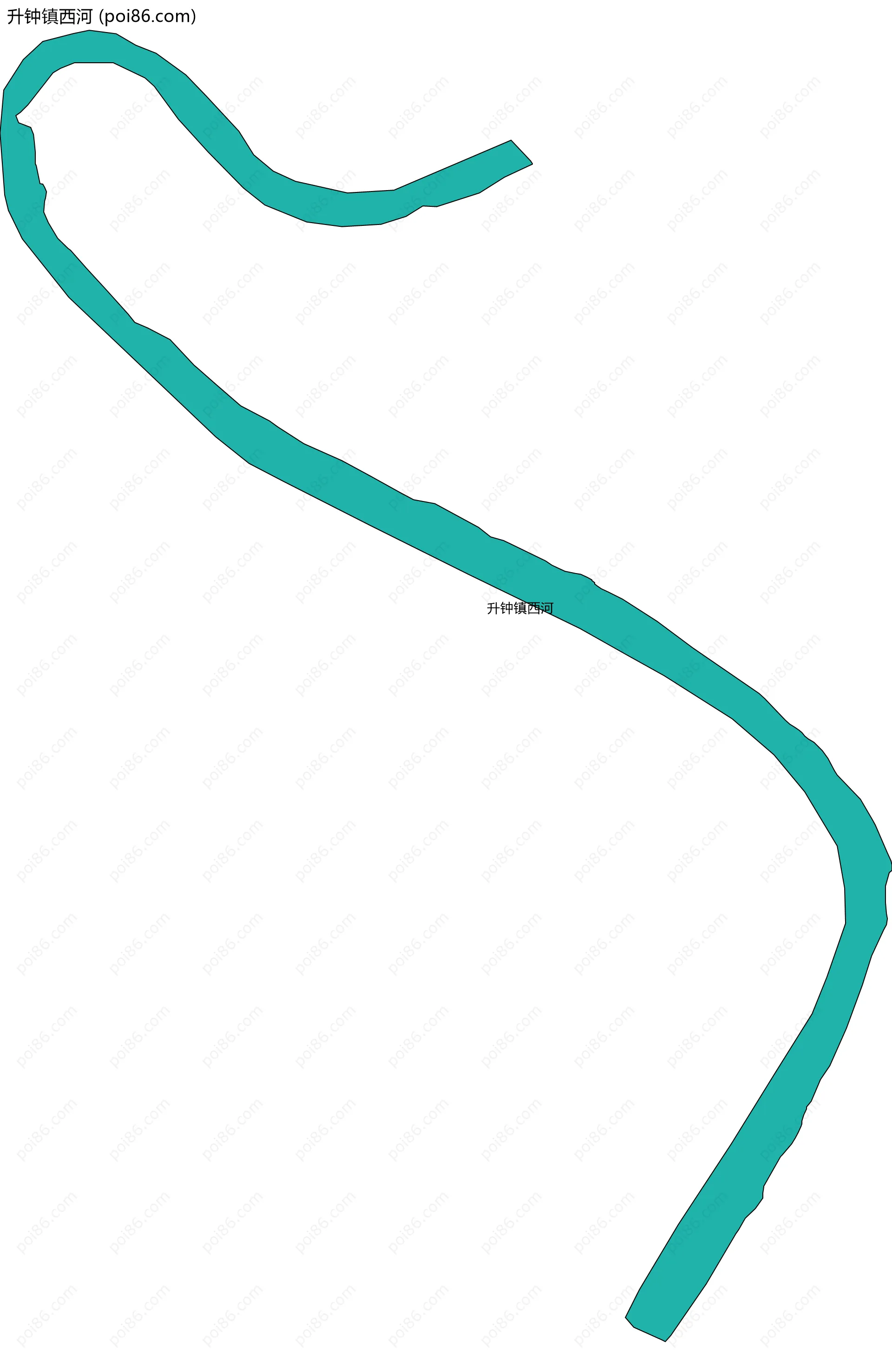 升钟镇西河边界地图