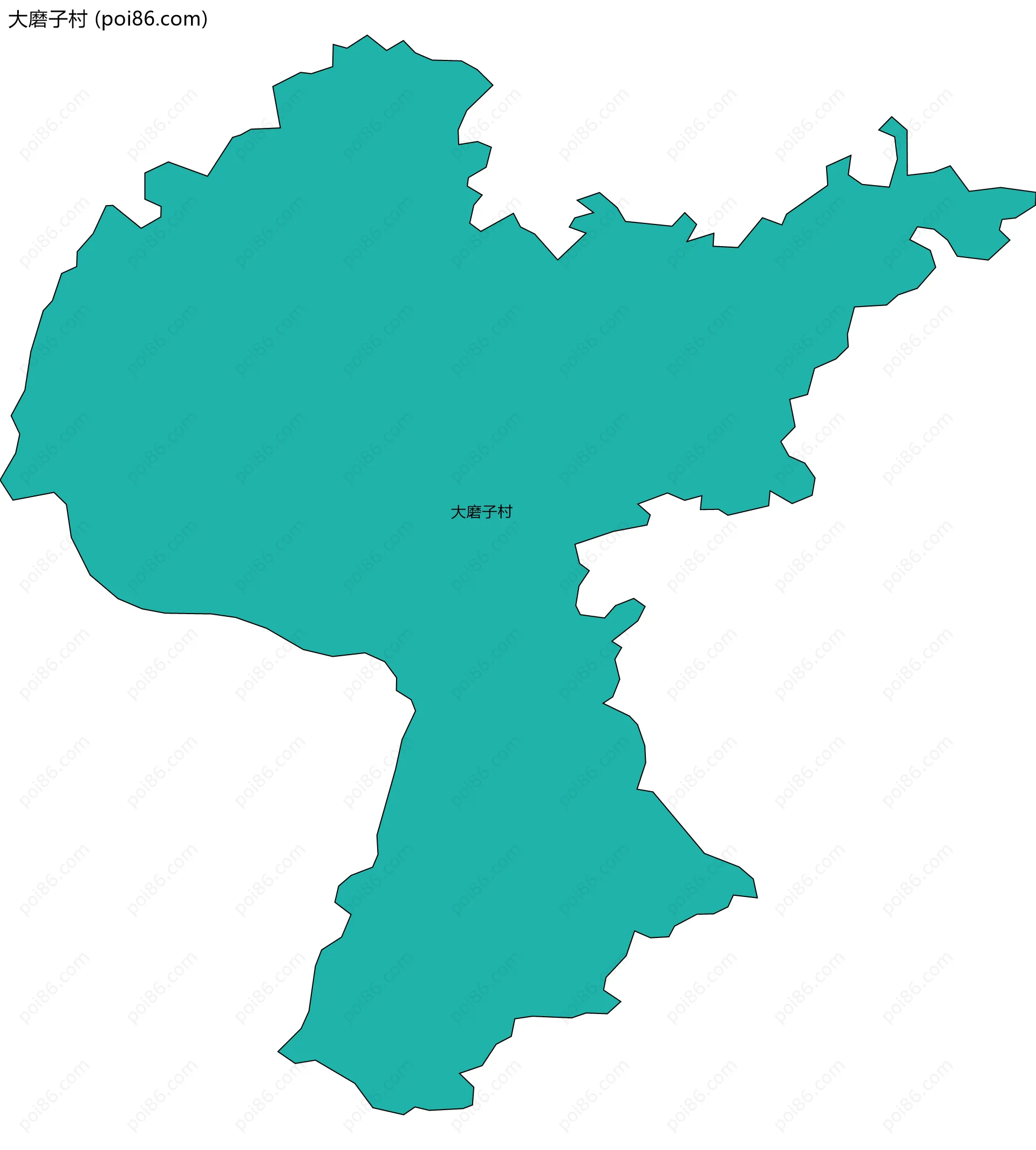 大磨子村边界地图