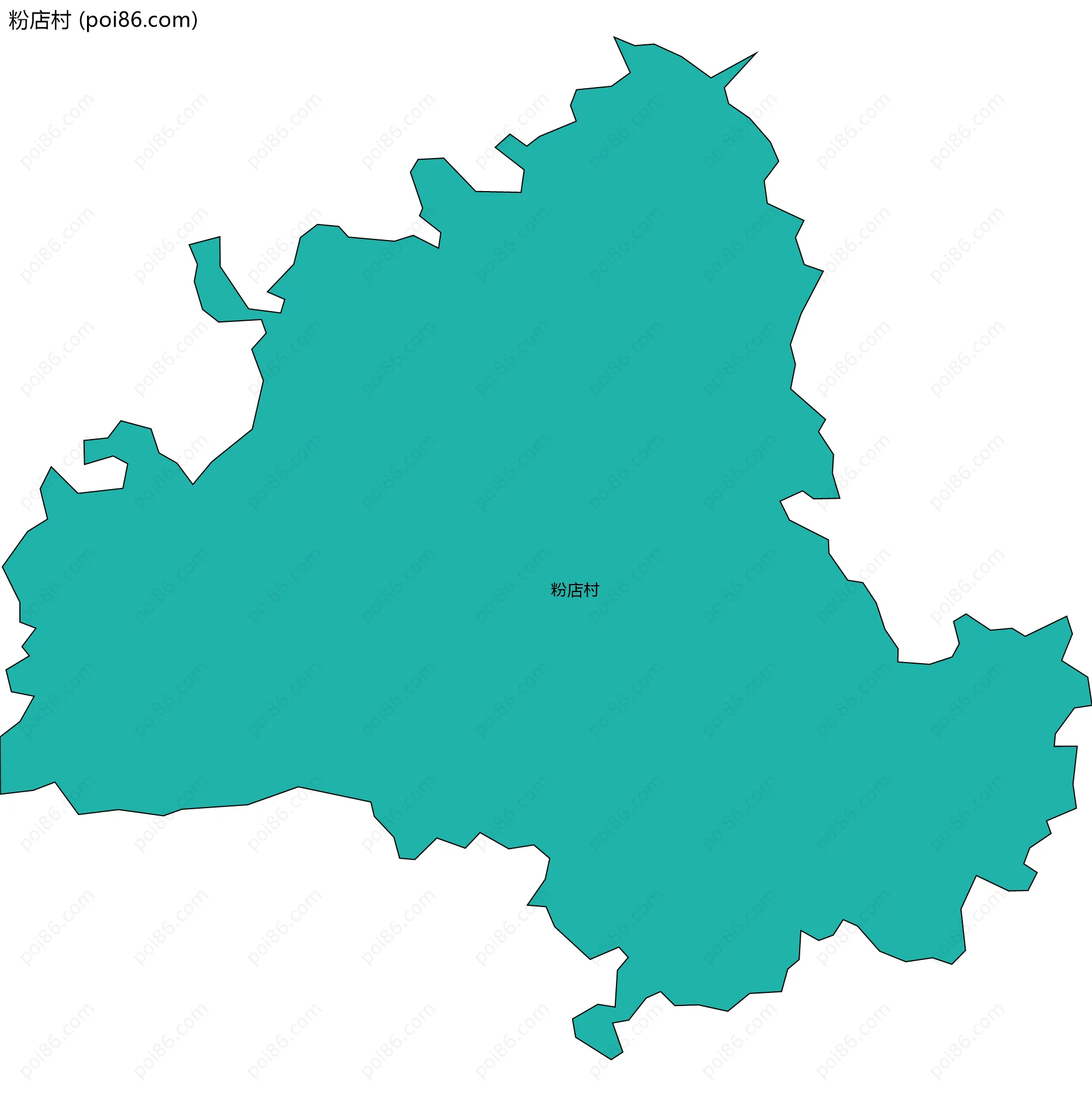 粉店村边界地图