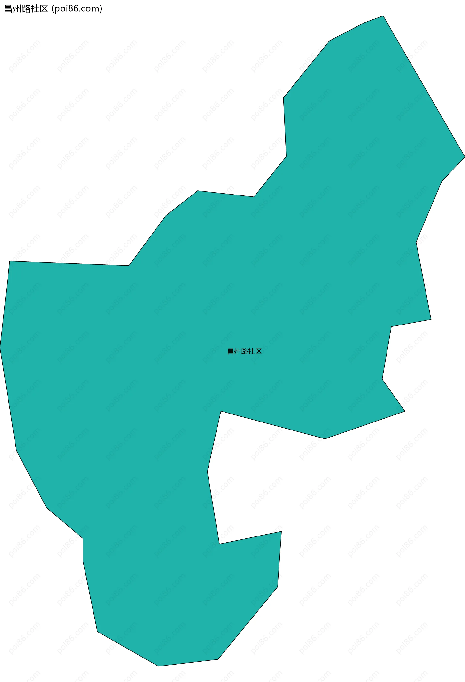 昌州路社区边界地图