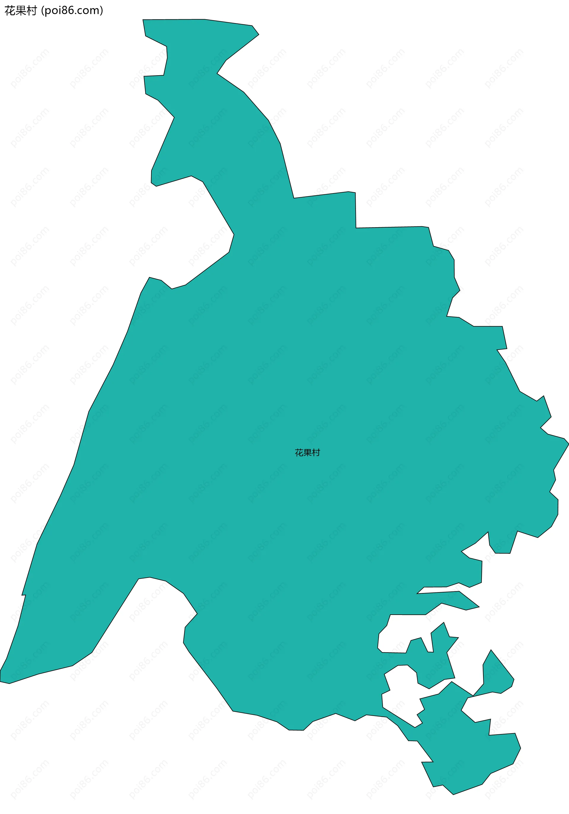 花果村边界地图