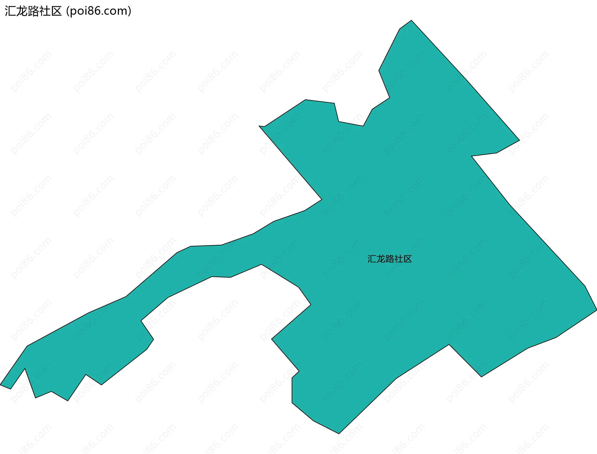 汇龙路社区边界地图