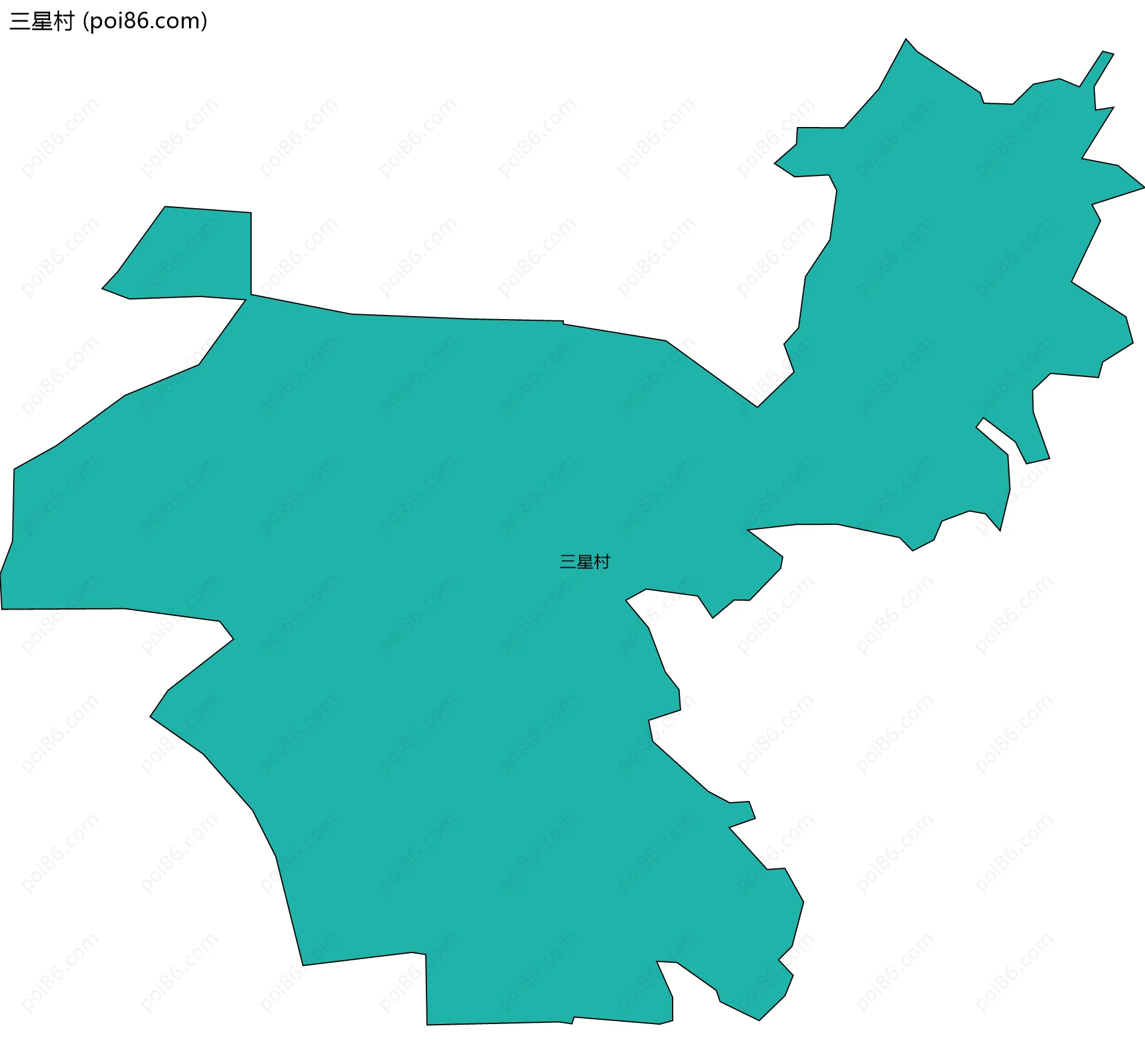 三星村边界地图