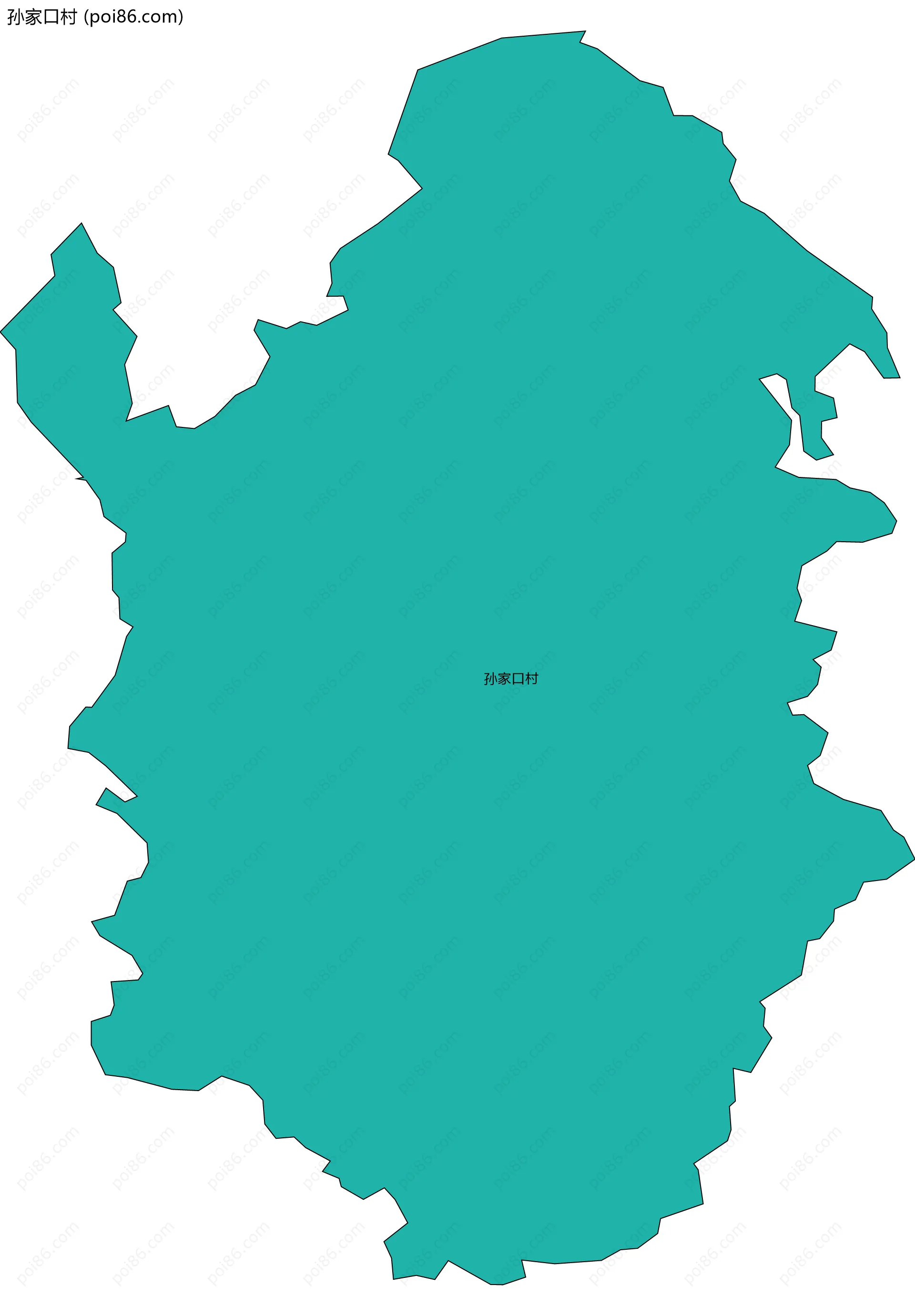 孙家口村边界地图