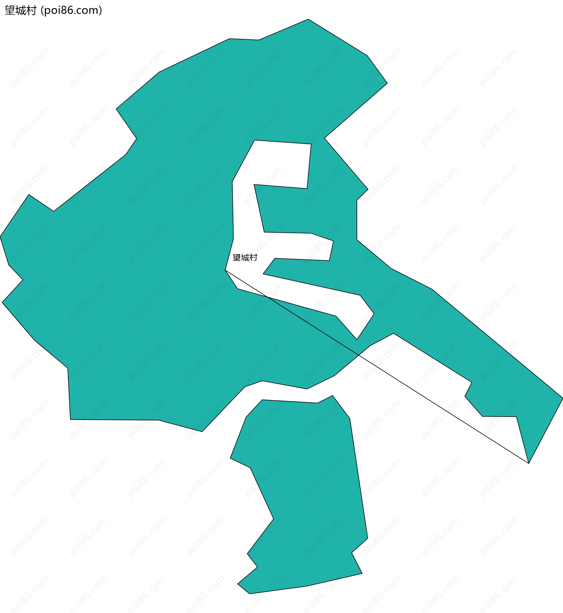 望城村边界地图