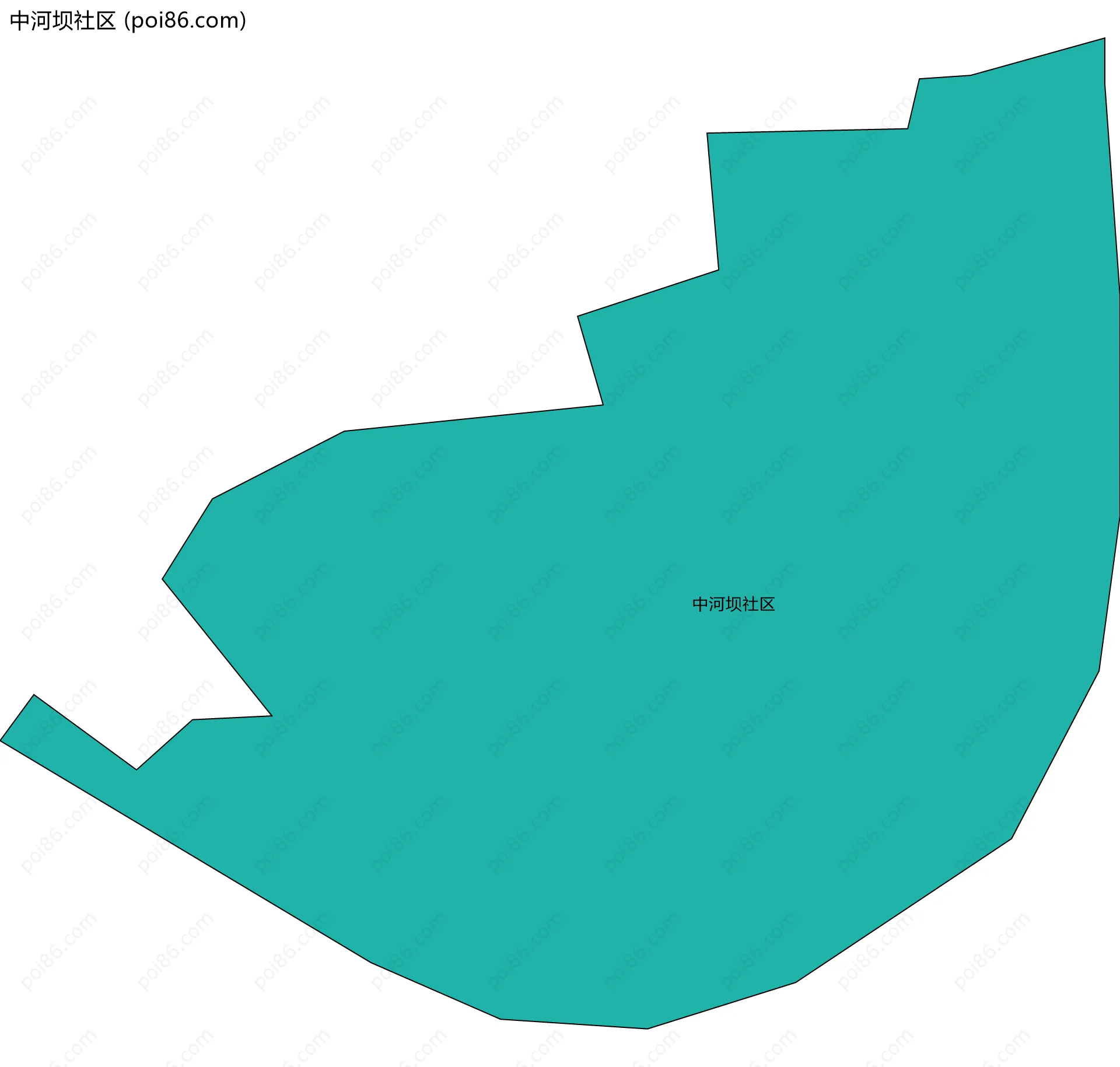 中河坝社区边界地图