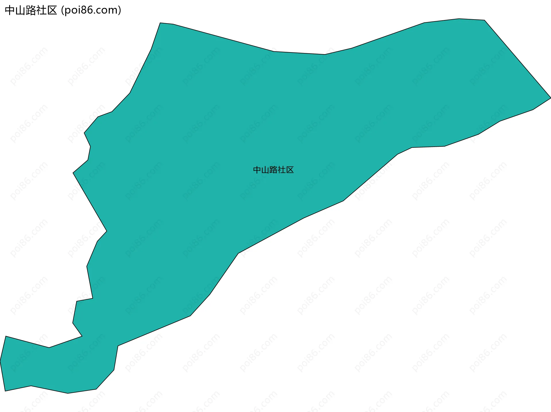 中山路社区边界地图