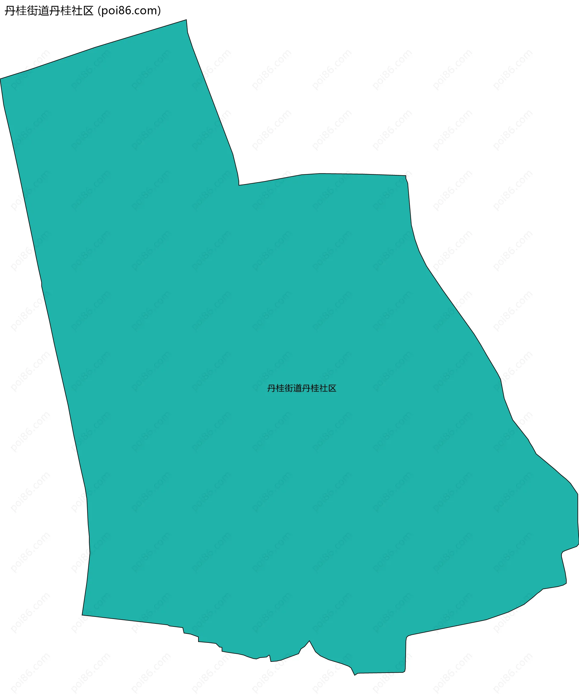 丹桂街道丹桂社区边界地图
