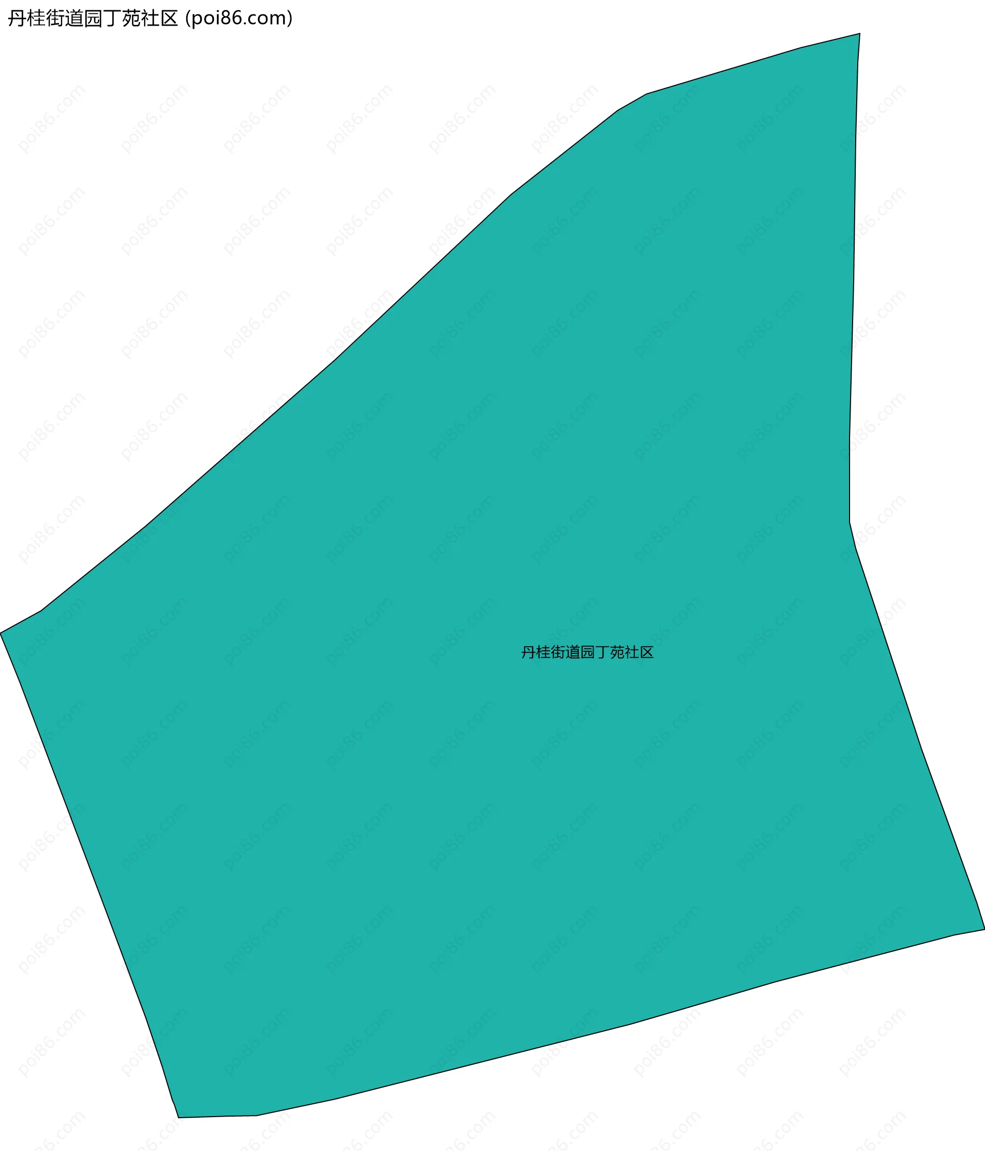 丹桂街道园丁苑社区边界地图