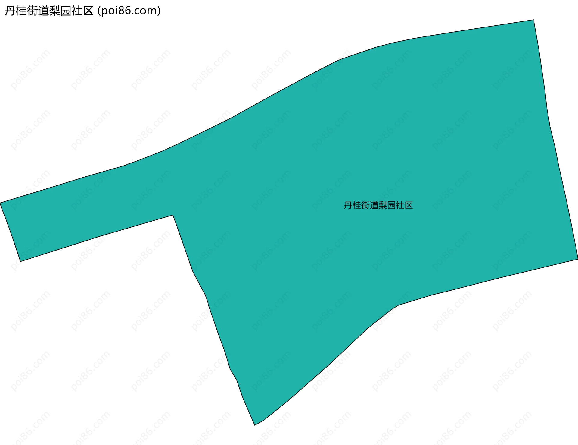 丹桂街道梨园社区边界地图