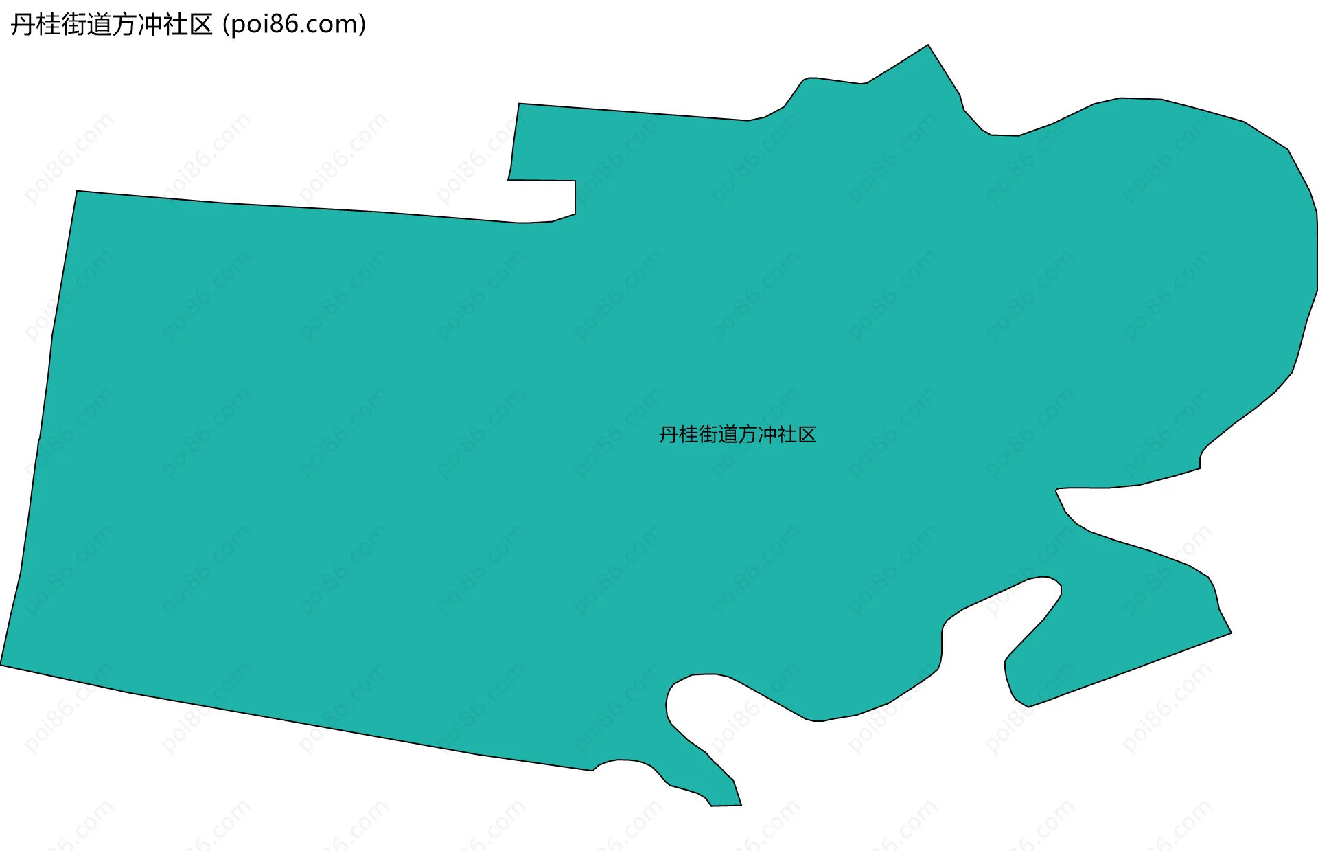丹桂街道方冲社区边界地图