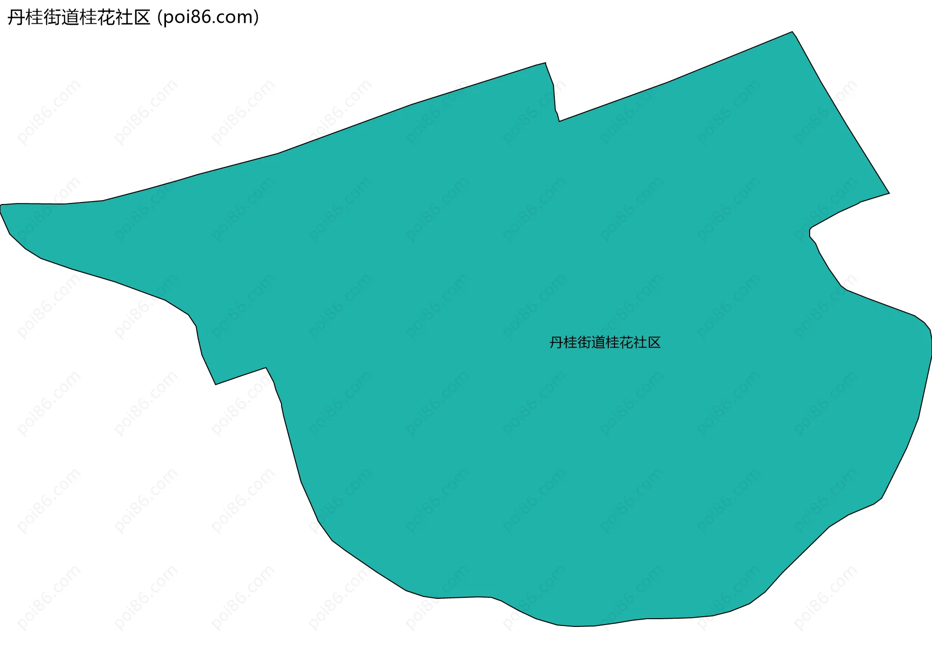丹桂街道桂花社区边界地图