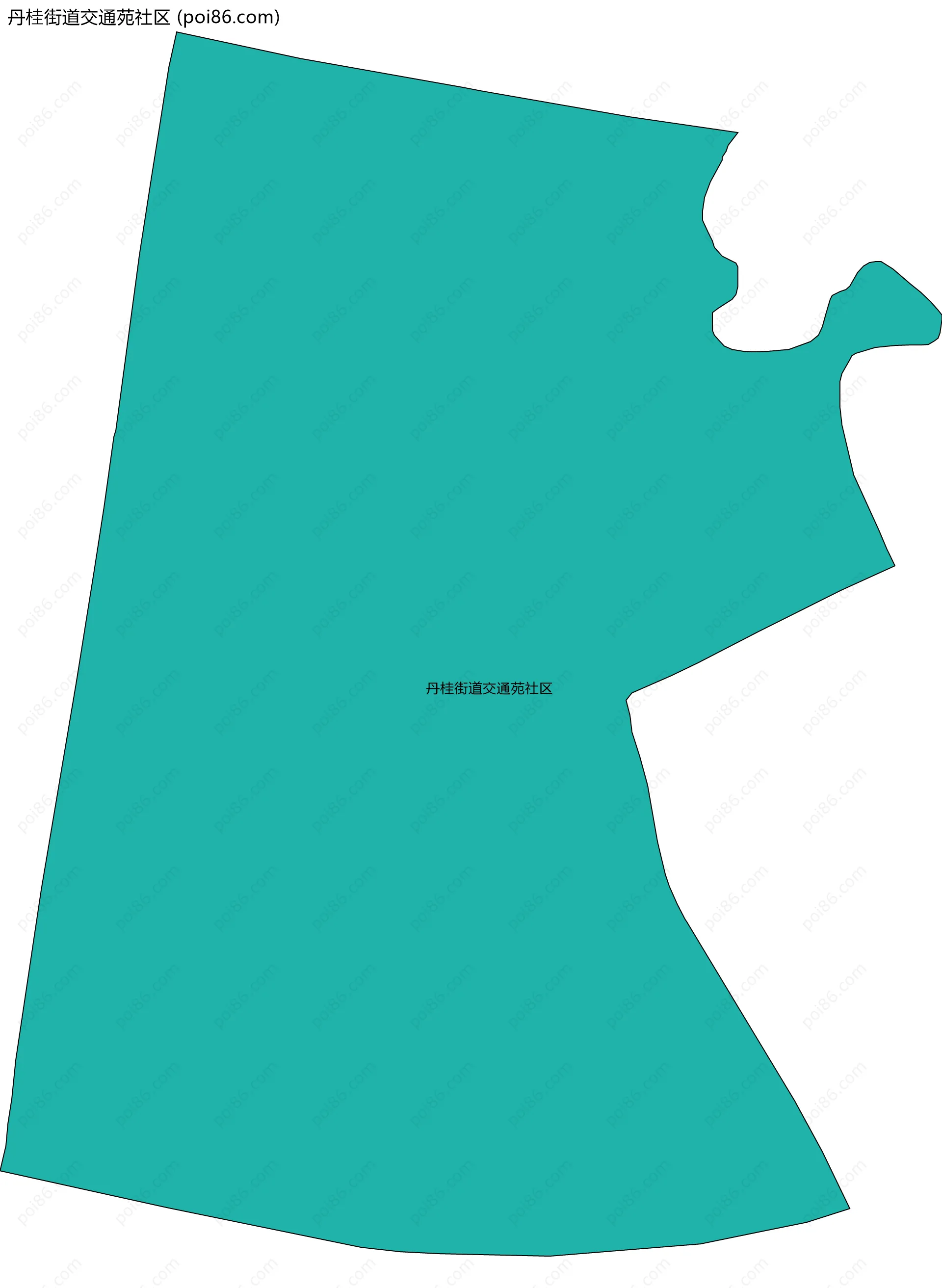 丹桂街道交通苑社区边界地图