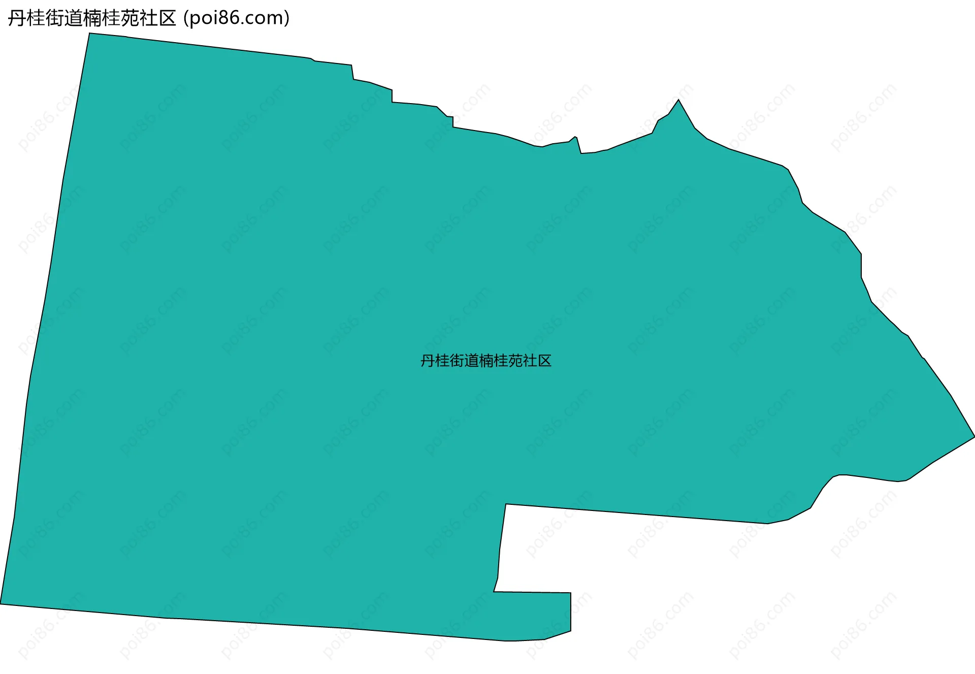 丹桂街道楠桂苑社区边界地图