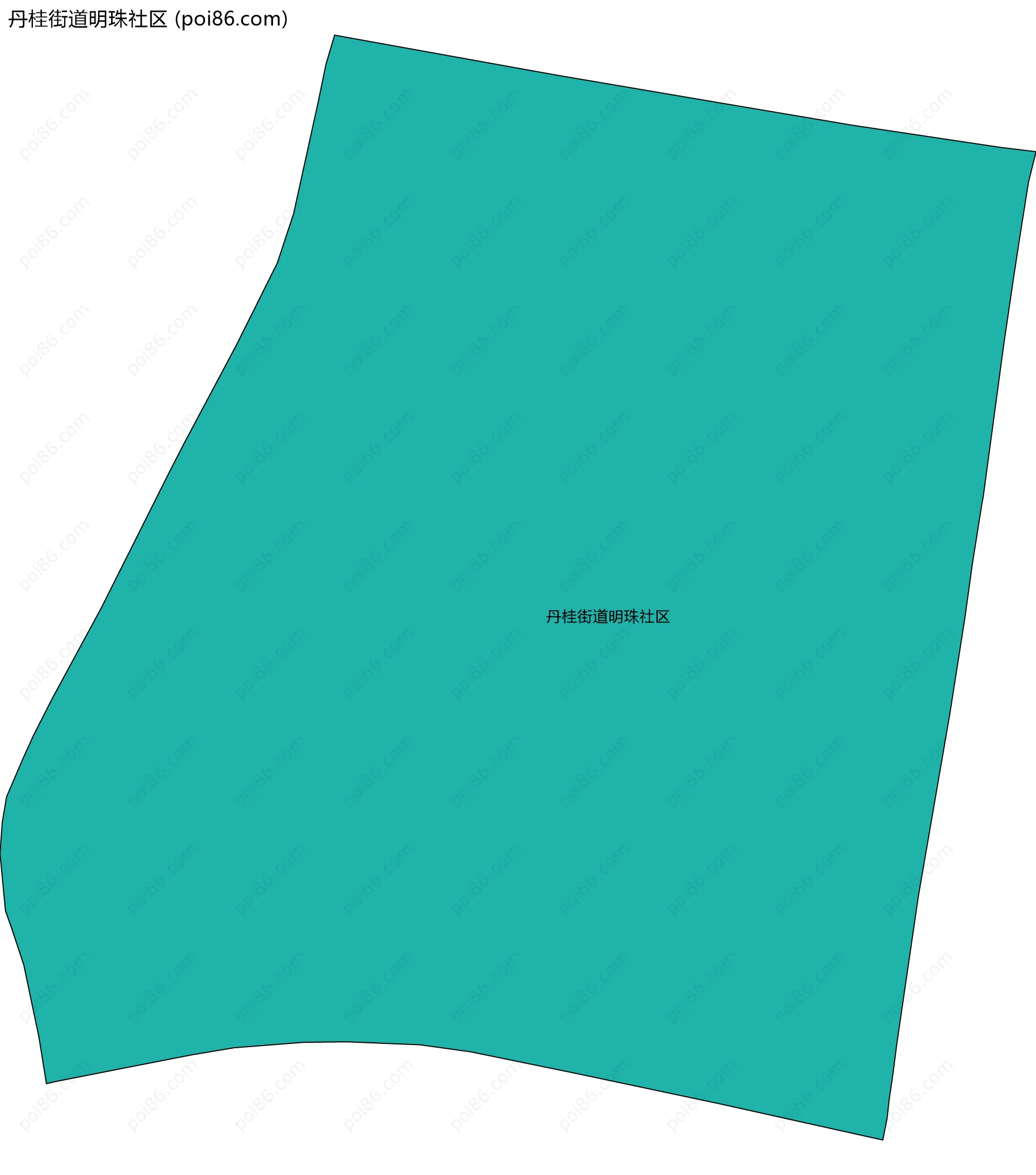 丹桂街道明珠社区边界地图