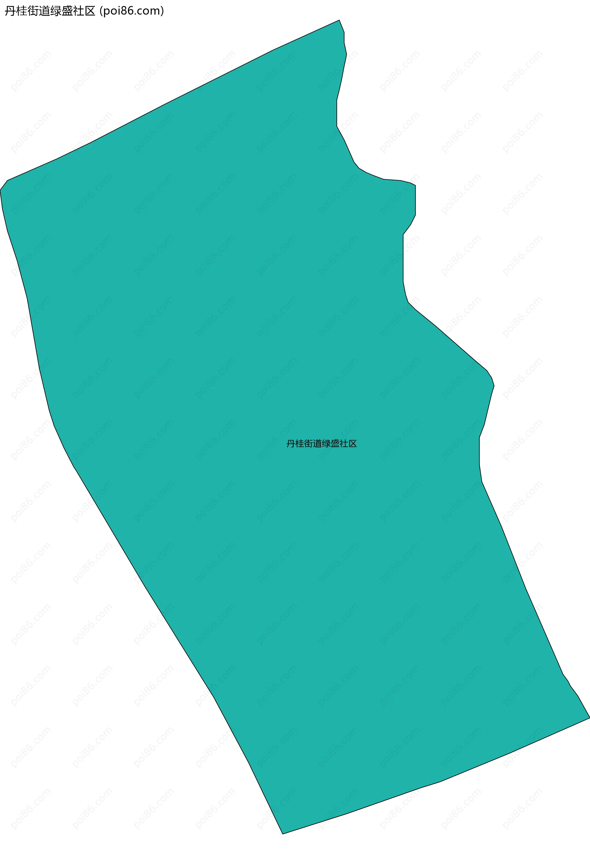 丹桂街道绿盛社区边界地图