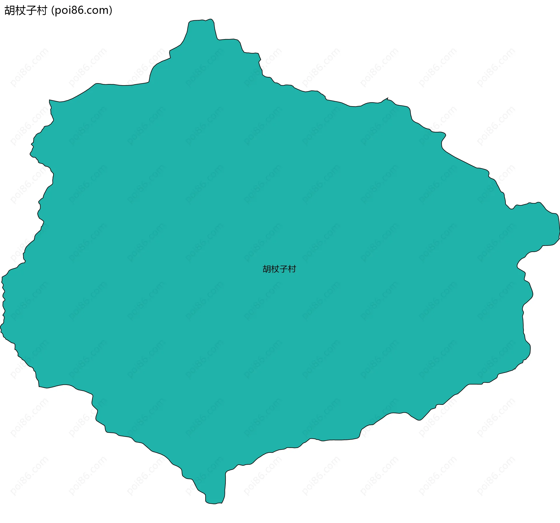 胡杖子村边界地图