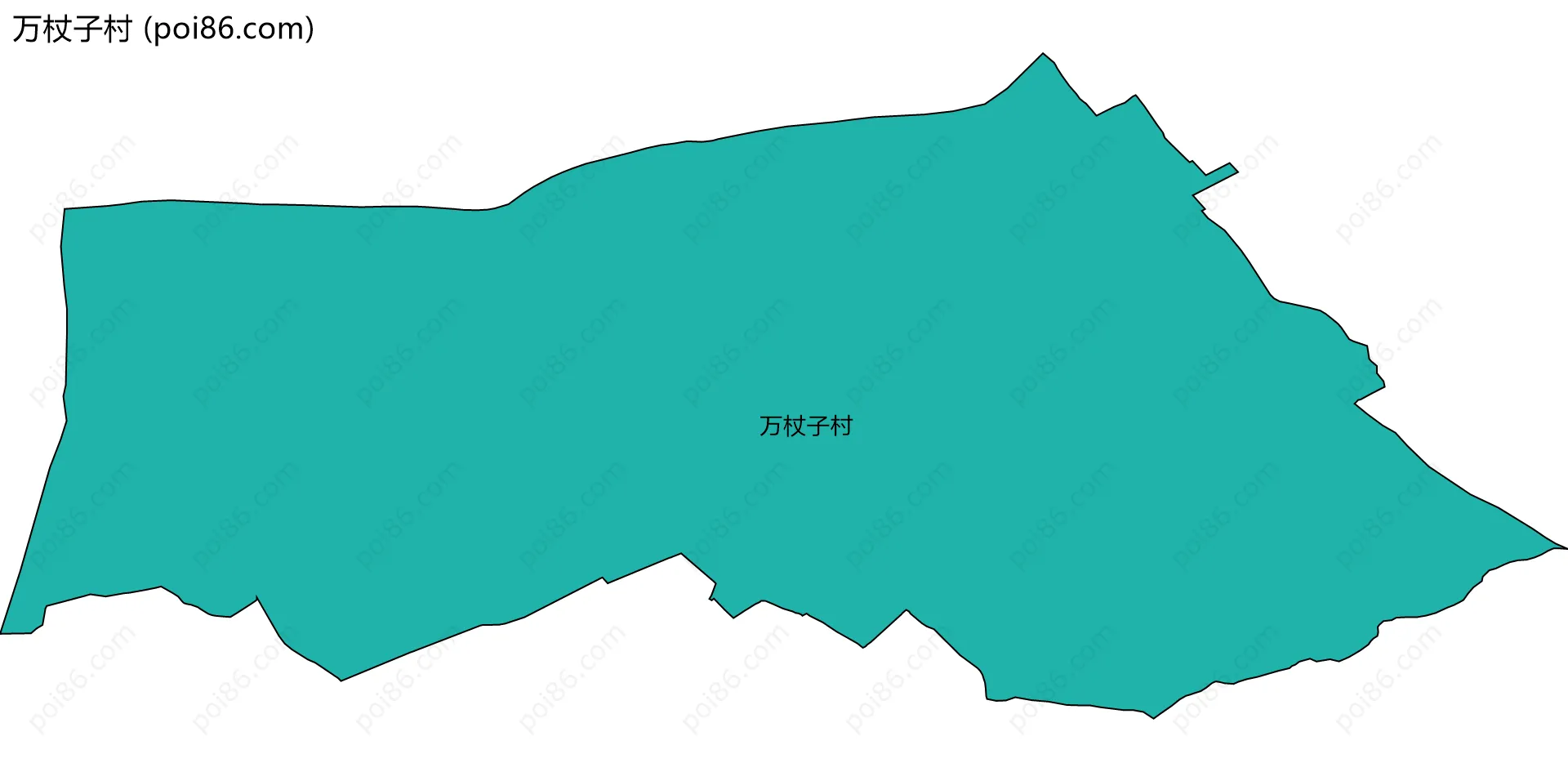 万杖子村边界地图