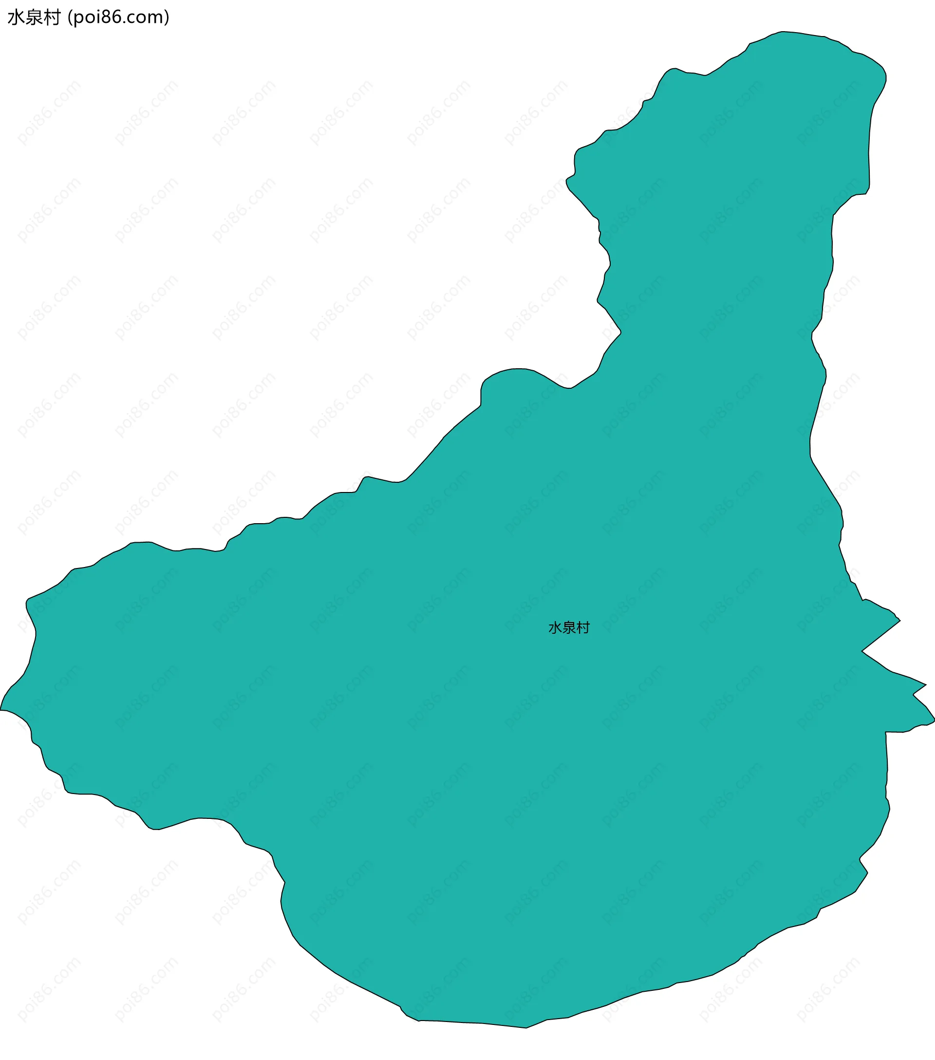 水泉村边界地图