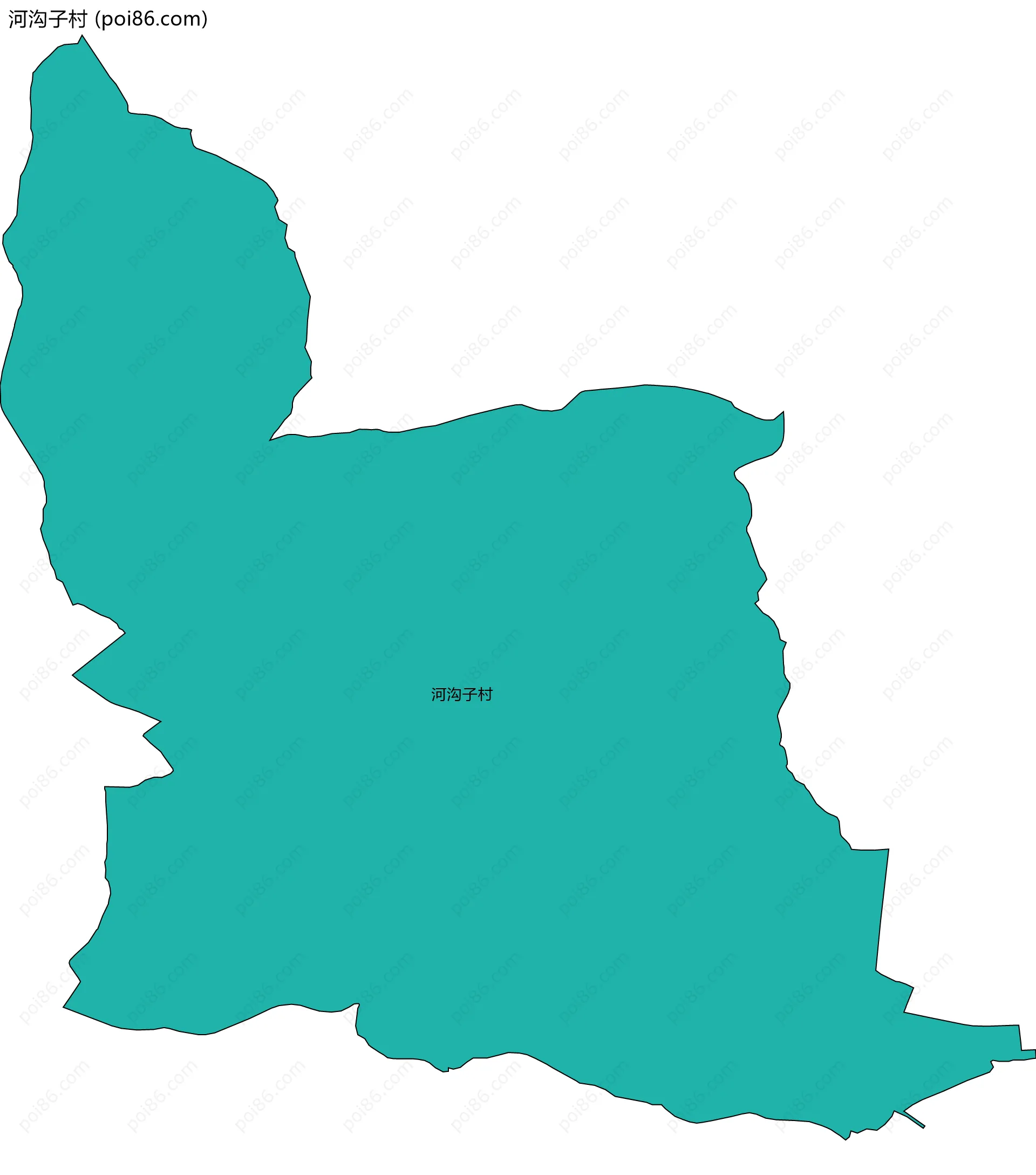 河沟子村边界地图