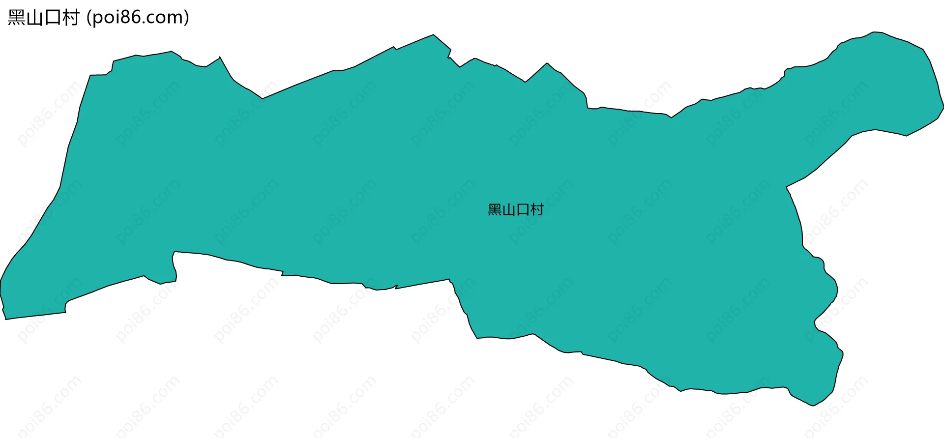 黑山口村边界地图