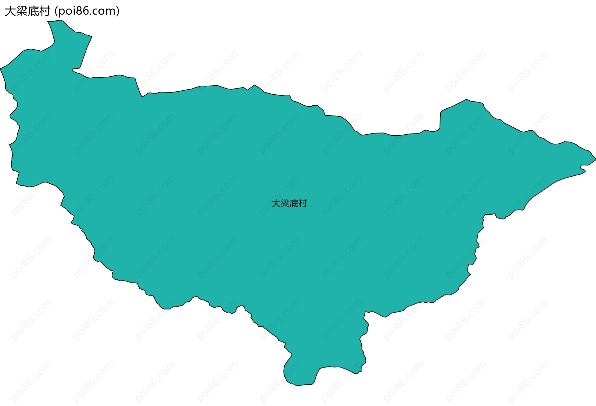 大梁底村边界地图