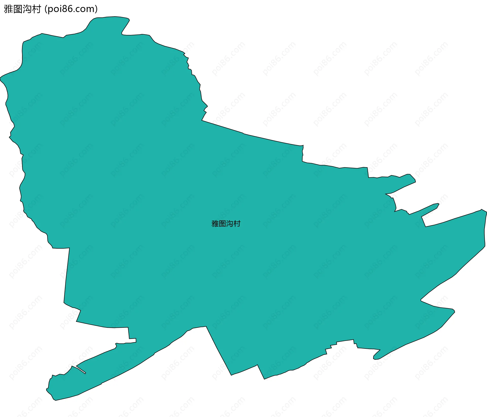 雅图沟村边界地图