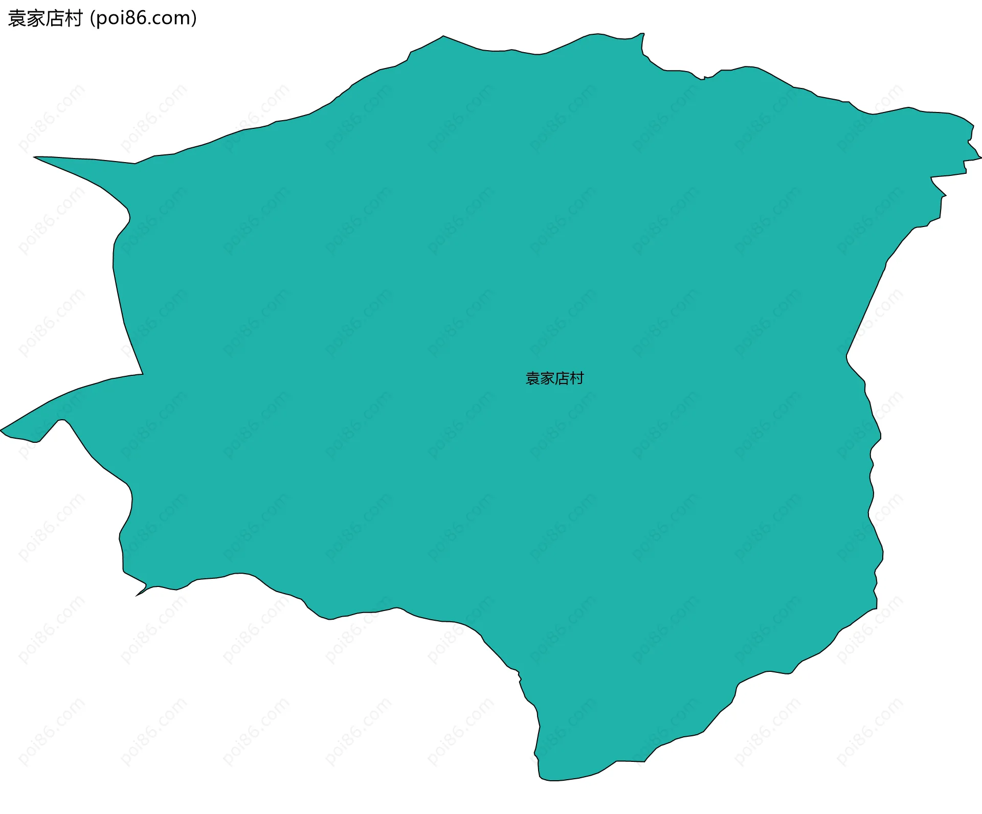 袁家店村边界地图