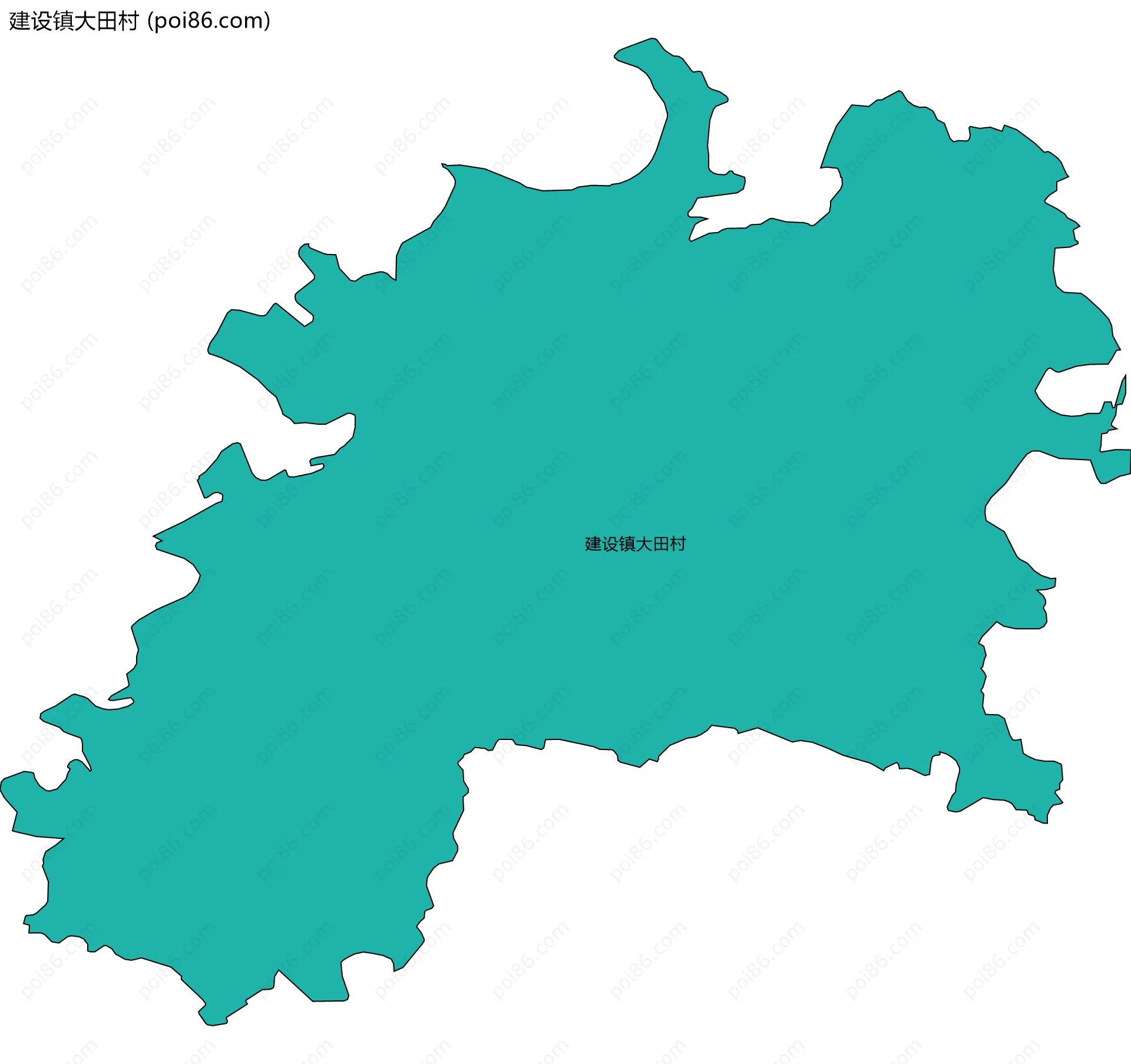建设镇大田村边界地图