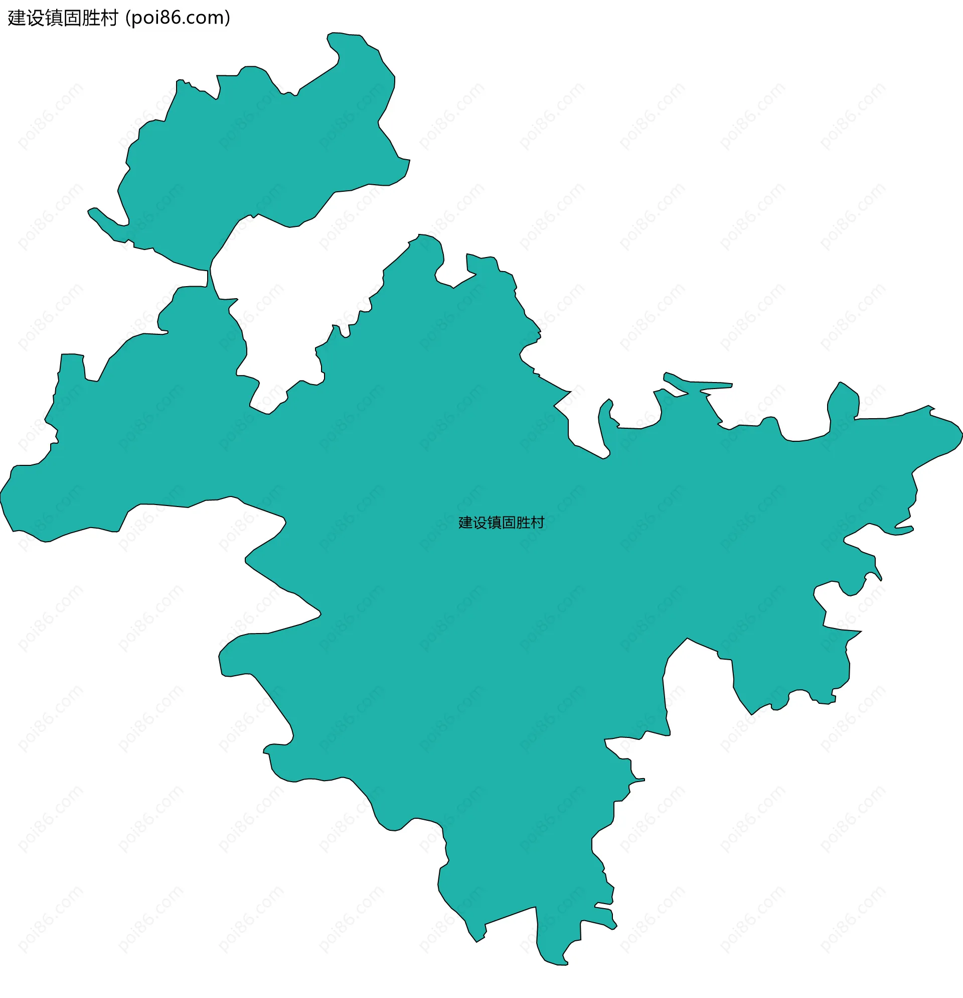 建设镇固胜村边界地图