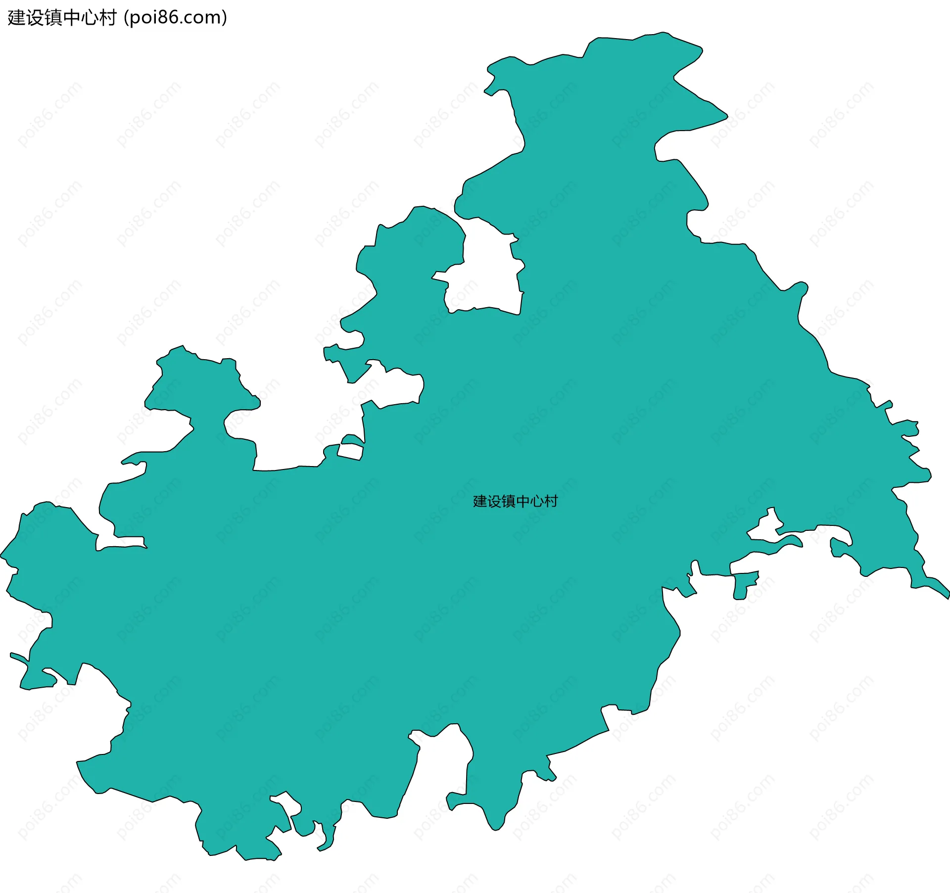 建设镇中心村边界地图