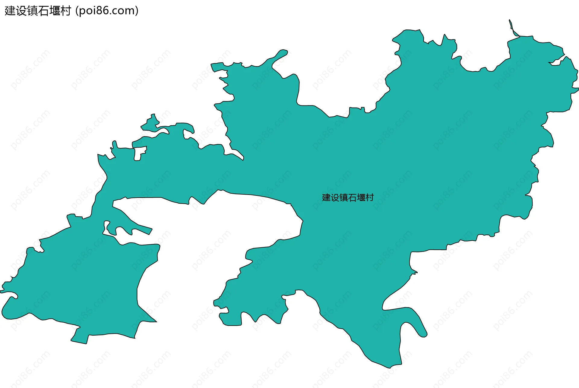 建设镇石堰村边界地图