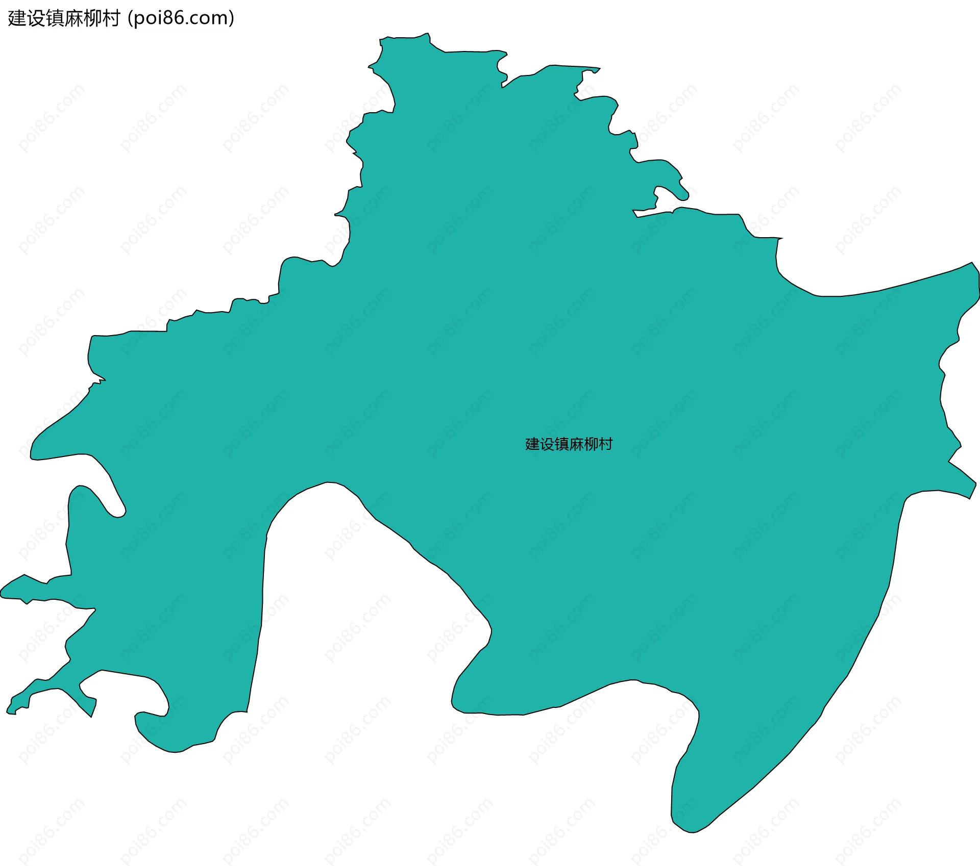 建设镇麻柳村边界地图