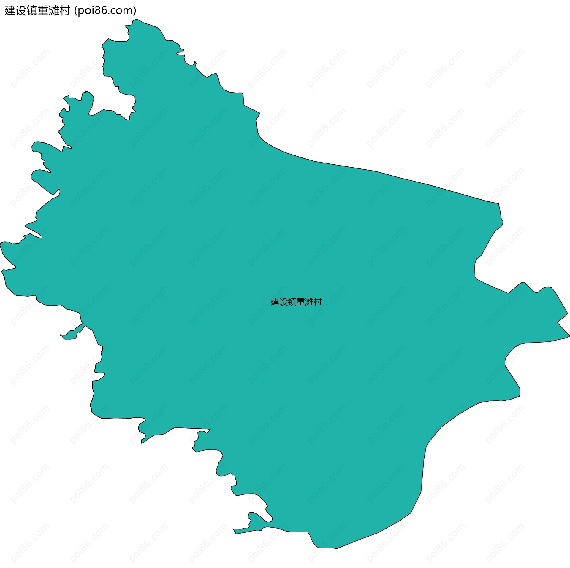 建设镇重滩村边界地图