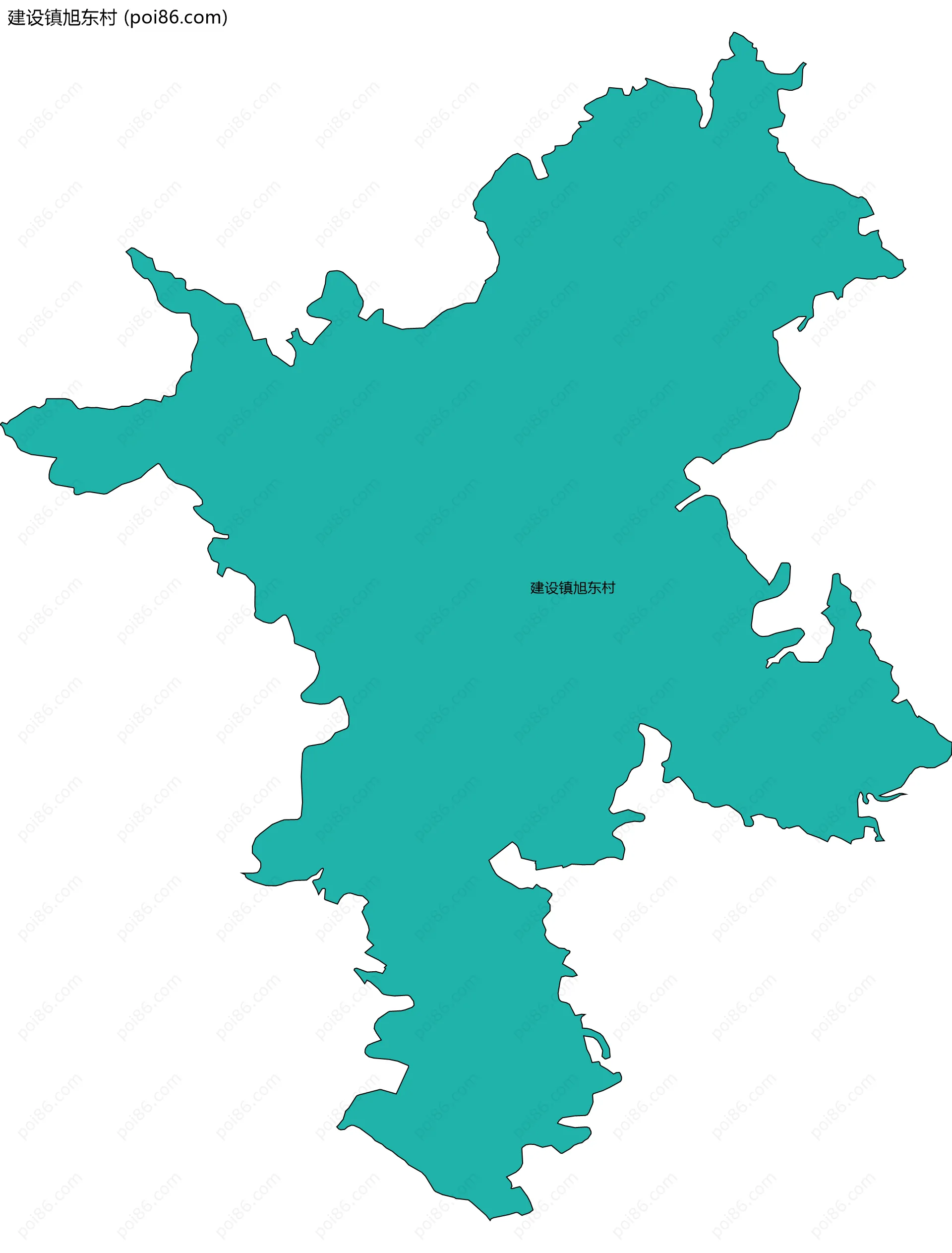 建设镇旭东村边界地图