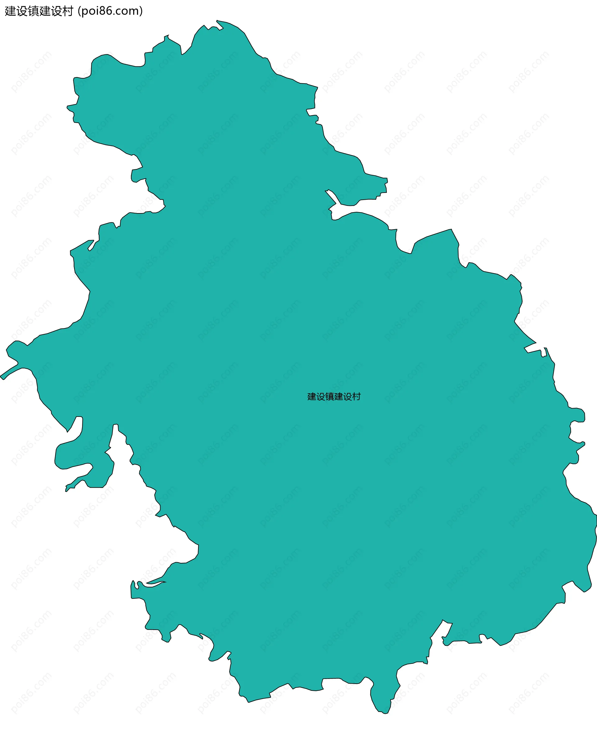 建设镇建设村边界地图