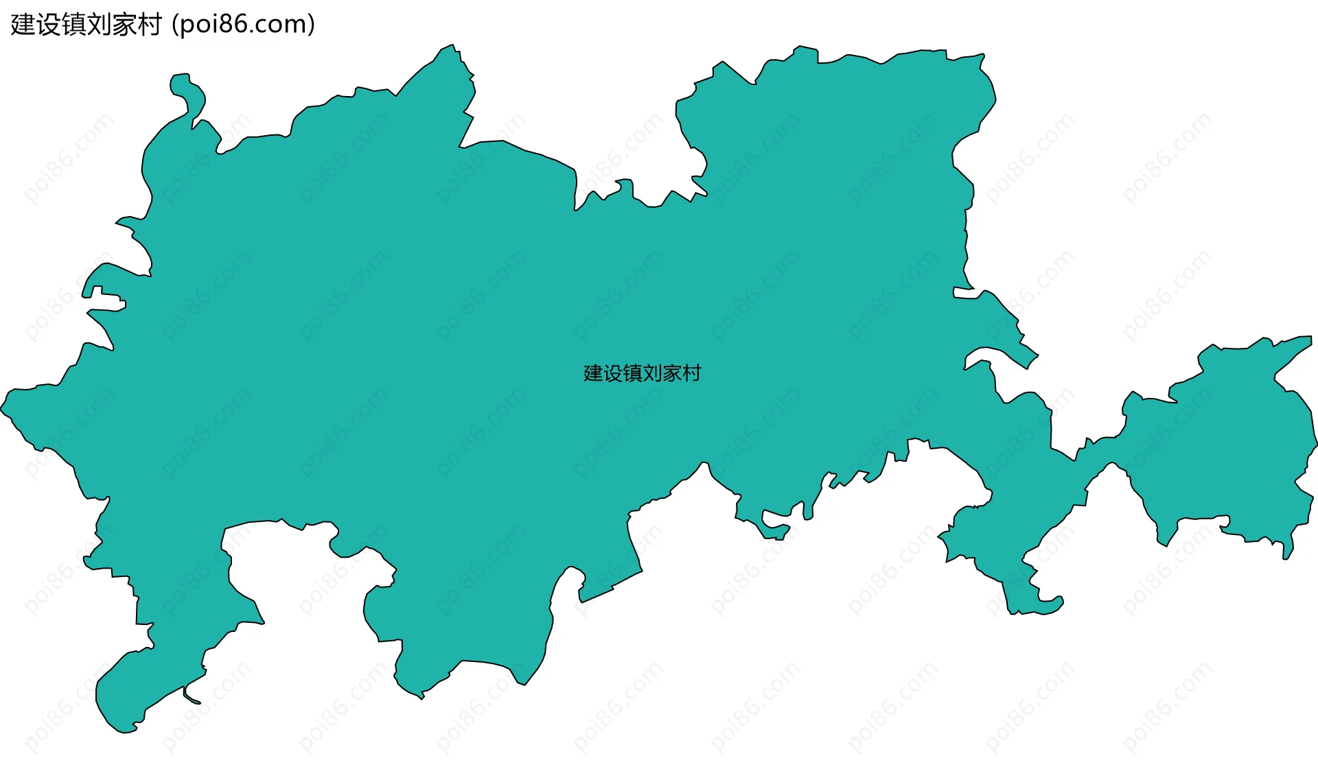 建设镇刘家村边界地图